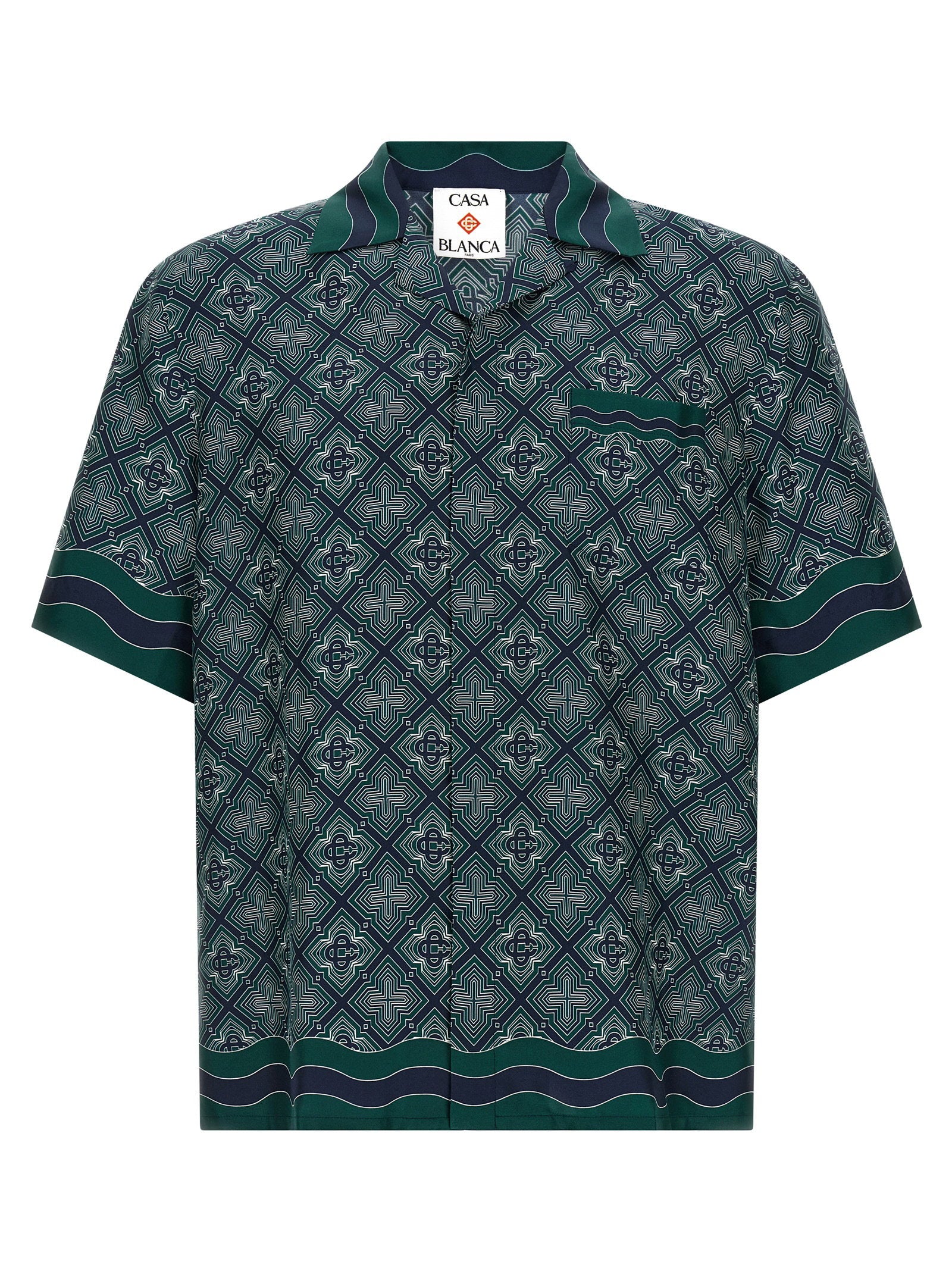 Casablanca Radiating Monogram Shirt – 100% silk