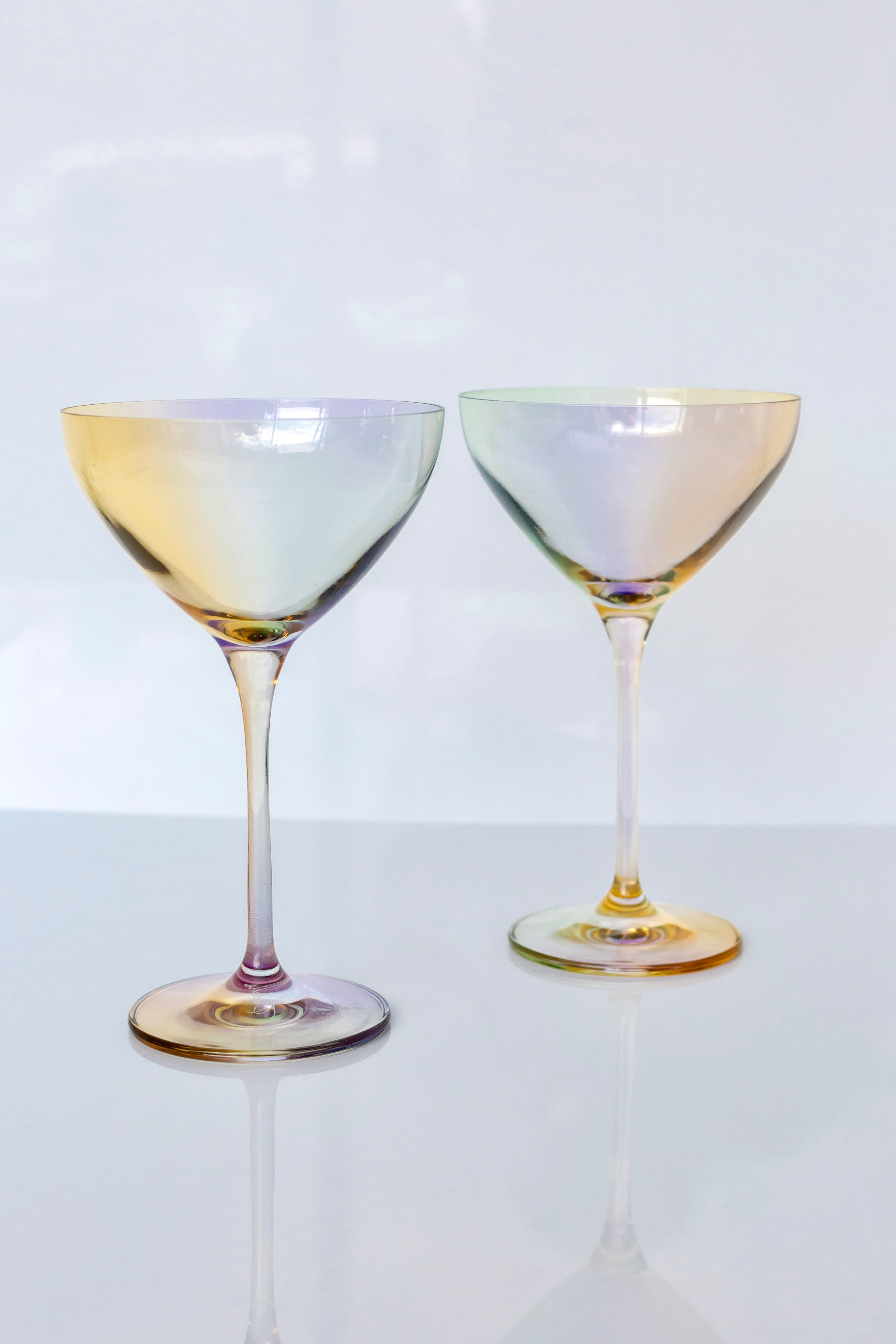 Estelle Colored Glass Estelle Colored Martini Glass - Set of 2 {Iridescent}