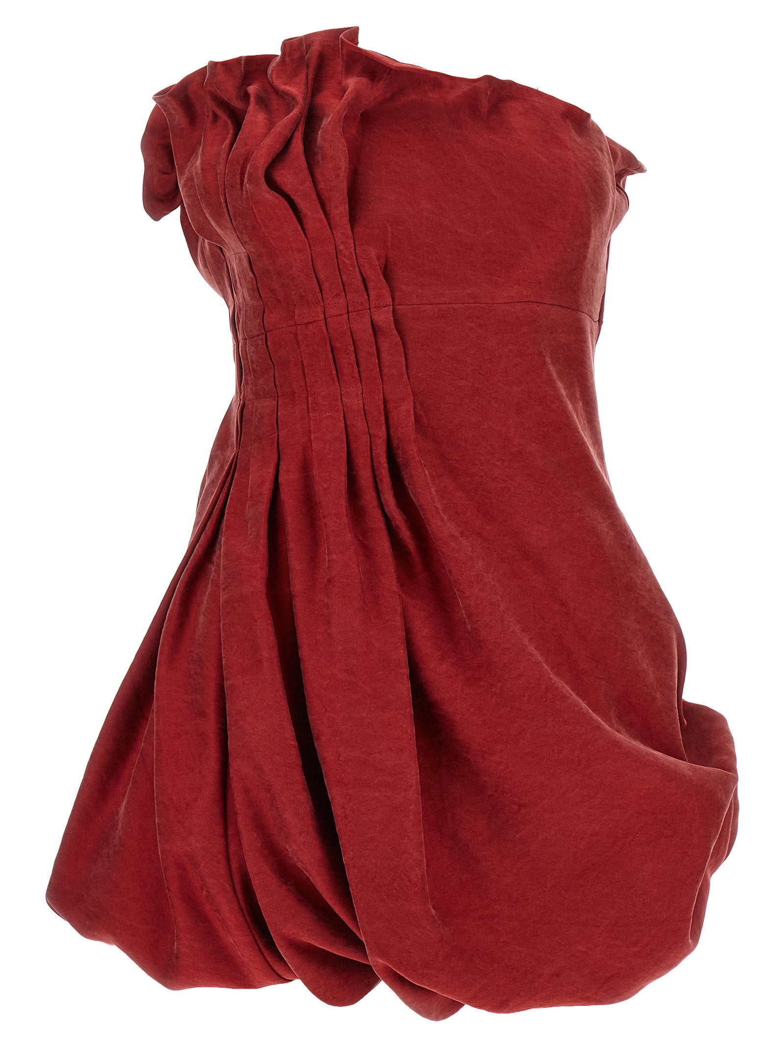 Magda Butrym Asymmetrical Dress With Pleats – 100% silk