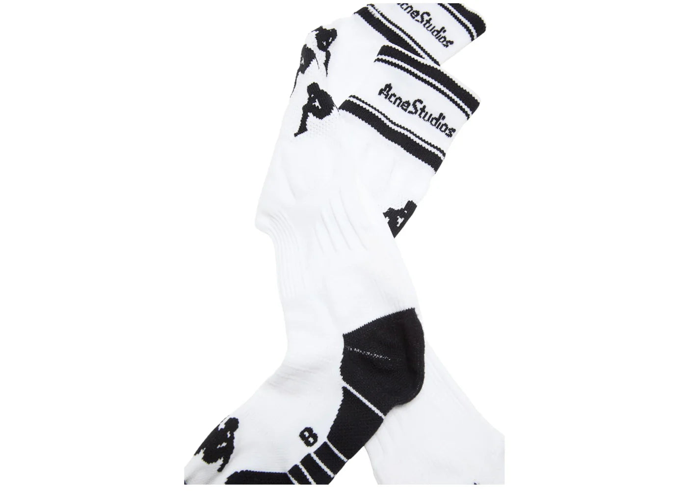Acne Studios x Kappa Socks White/Black - view 2
