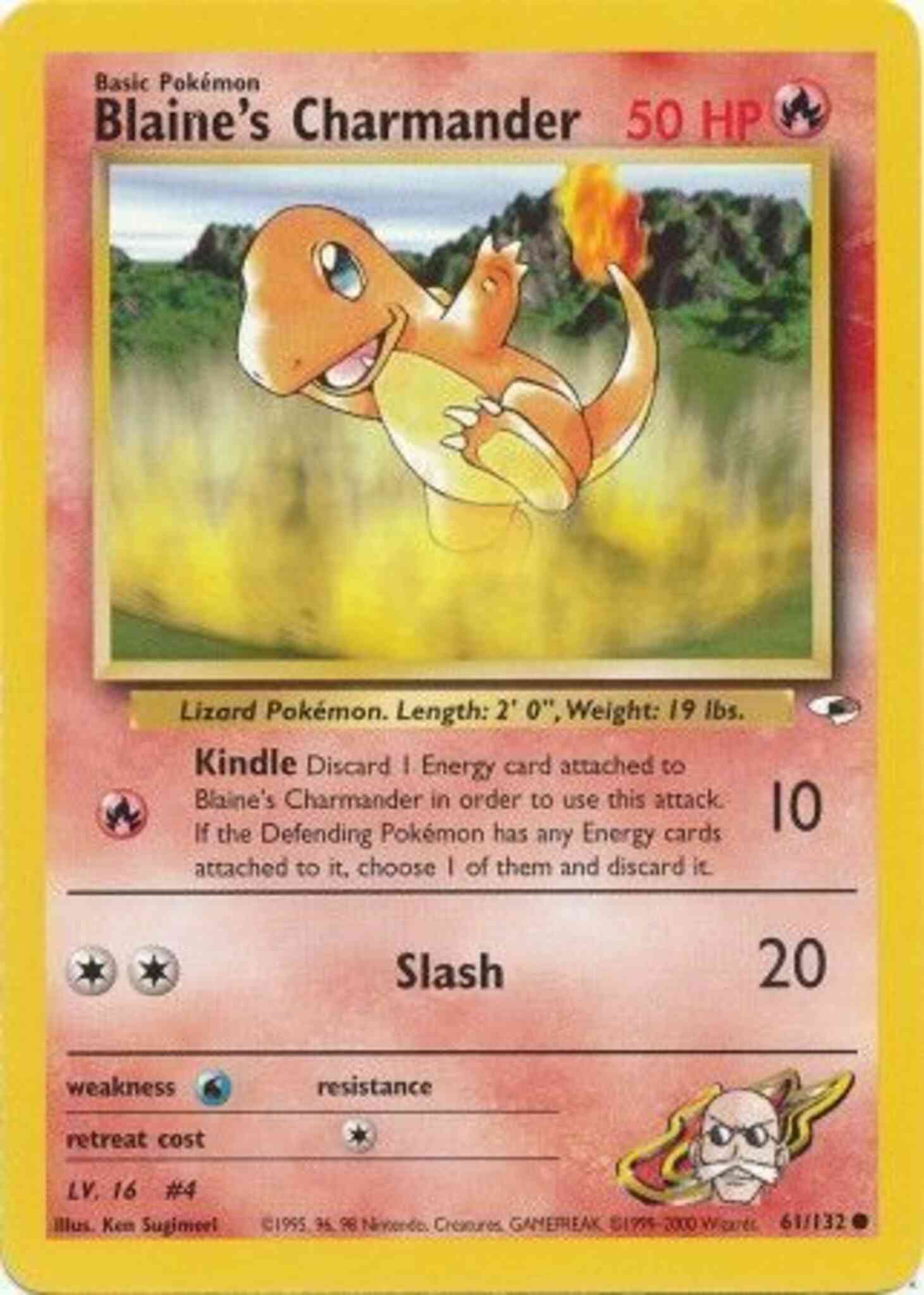 Unlimited gym1u-61 non-holo – Pokémon Blaine's Charmander - 61/132 - Common - Unlimited [gym1U-61] [Non-Holo]