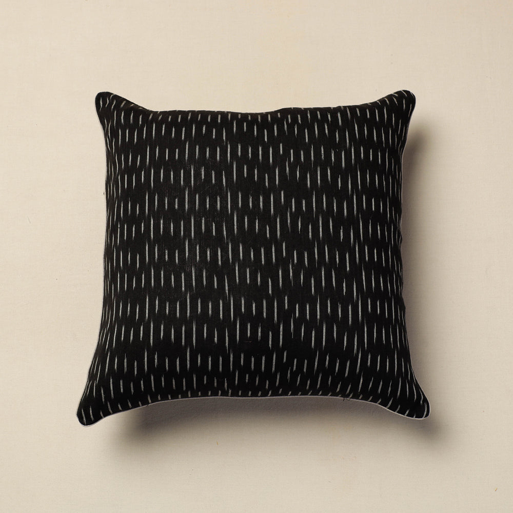 SOUTH KARGHA Black - Pochampally Ikat Cotton Cushion Cover (16 x 16 in)