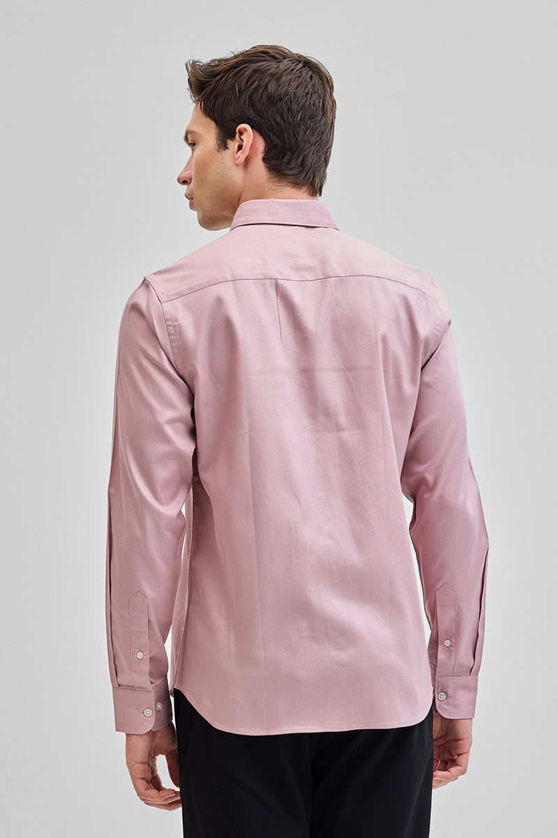 SNITCH Light Pink Solid Oxford Shirt - view 6