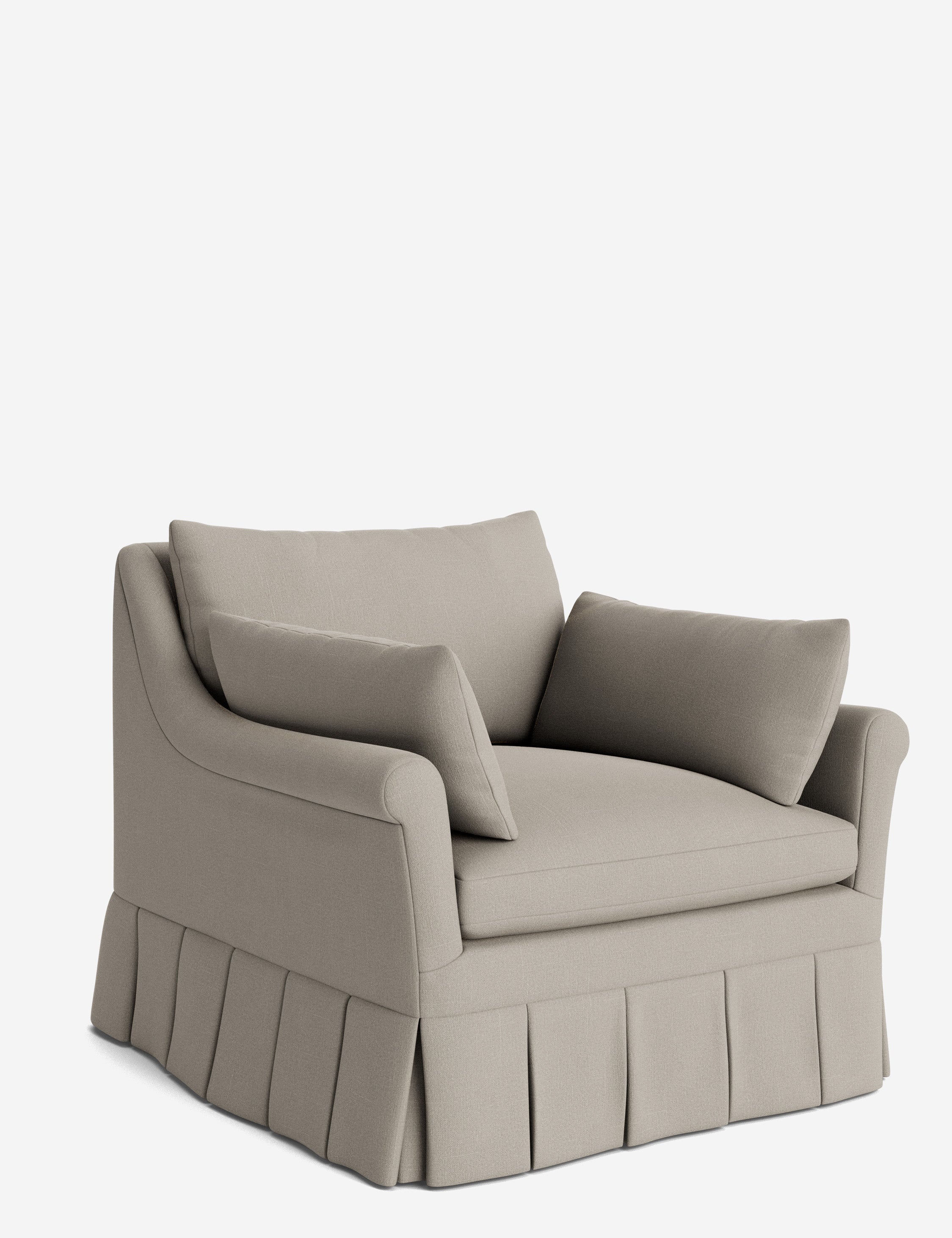Lulu and Georgia Portola Rolled Arm Luxe Depth Pleated Chair - view 139