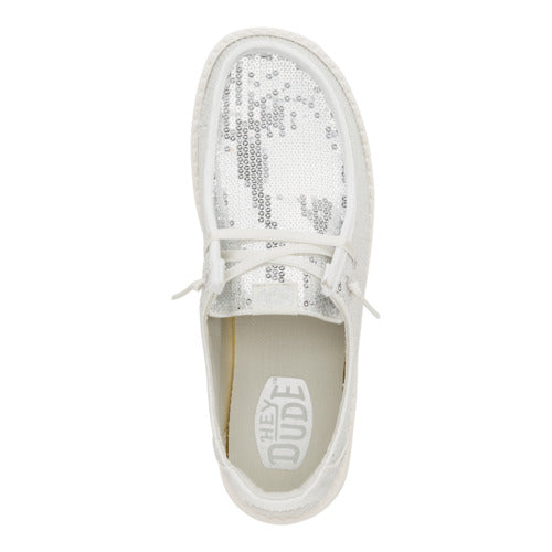 HEYDUDE shoes Wendy Disco Sequin - SIlver/White - view 6
