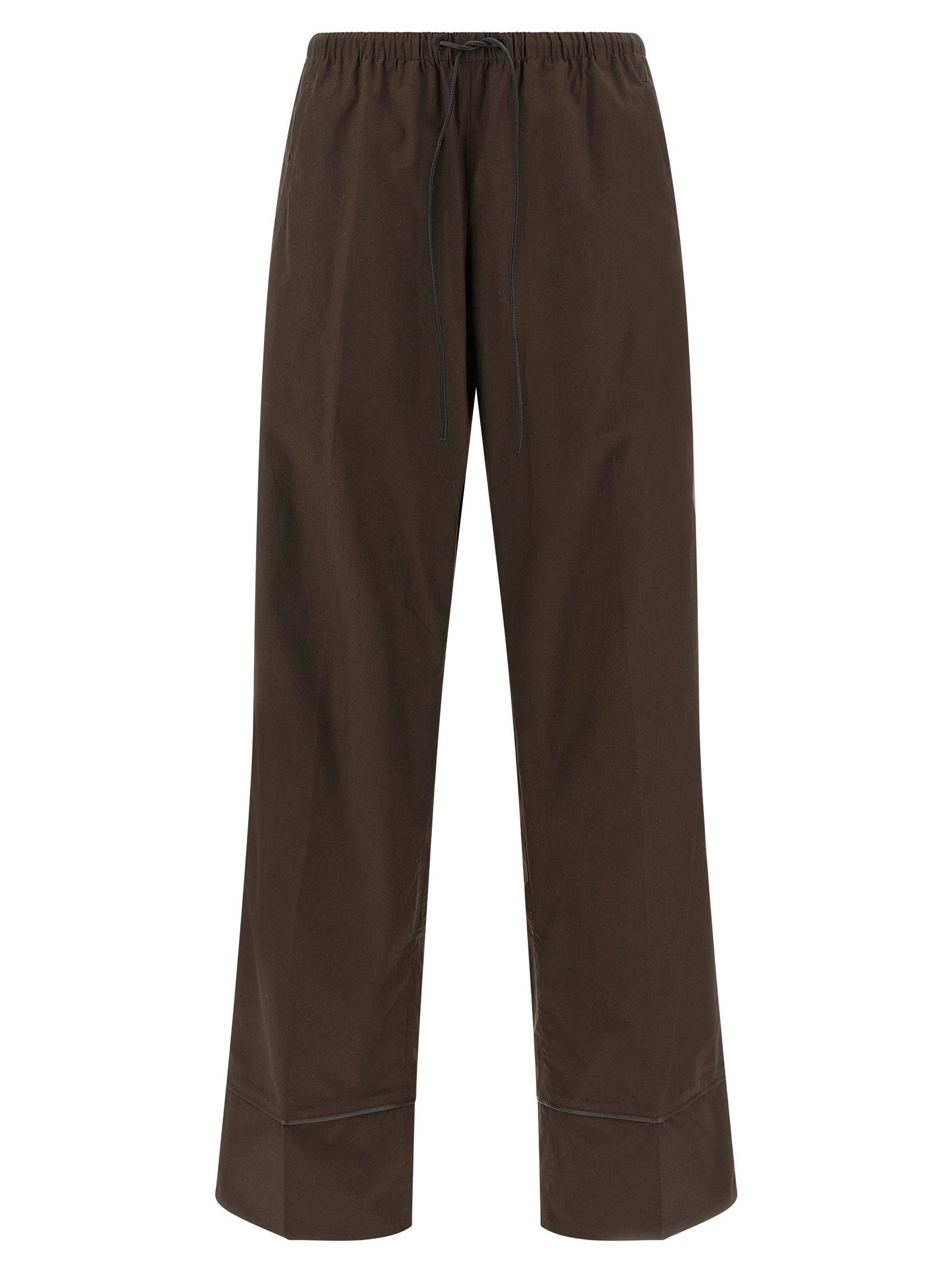 Yves Salomon Leather Insert Pants – 100% cotton