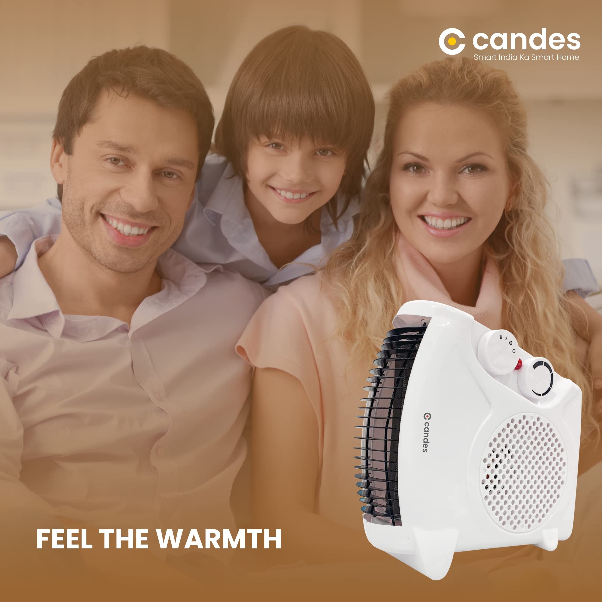 Candes Nova All in One Silent Blower Fan Room Heater, White | 1 Year Warranty - 2000 Watts - view 2