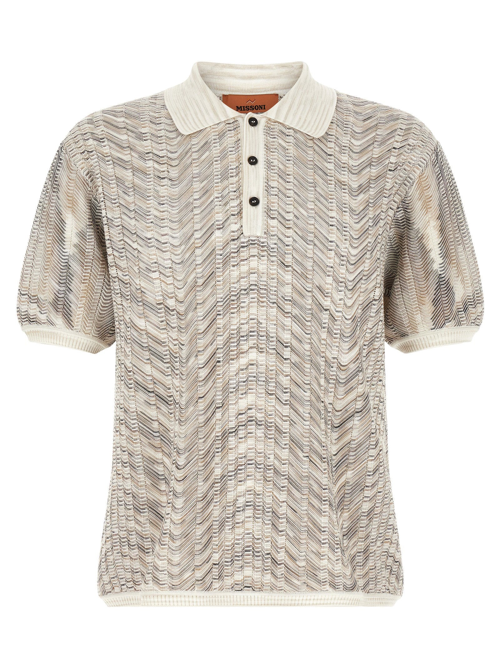 Missoni Zig-zag Knit Polo Shirt – 50% cotton 50% viscose
