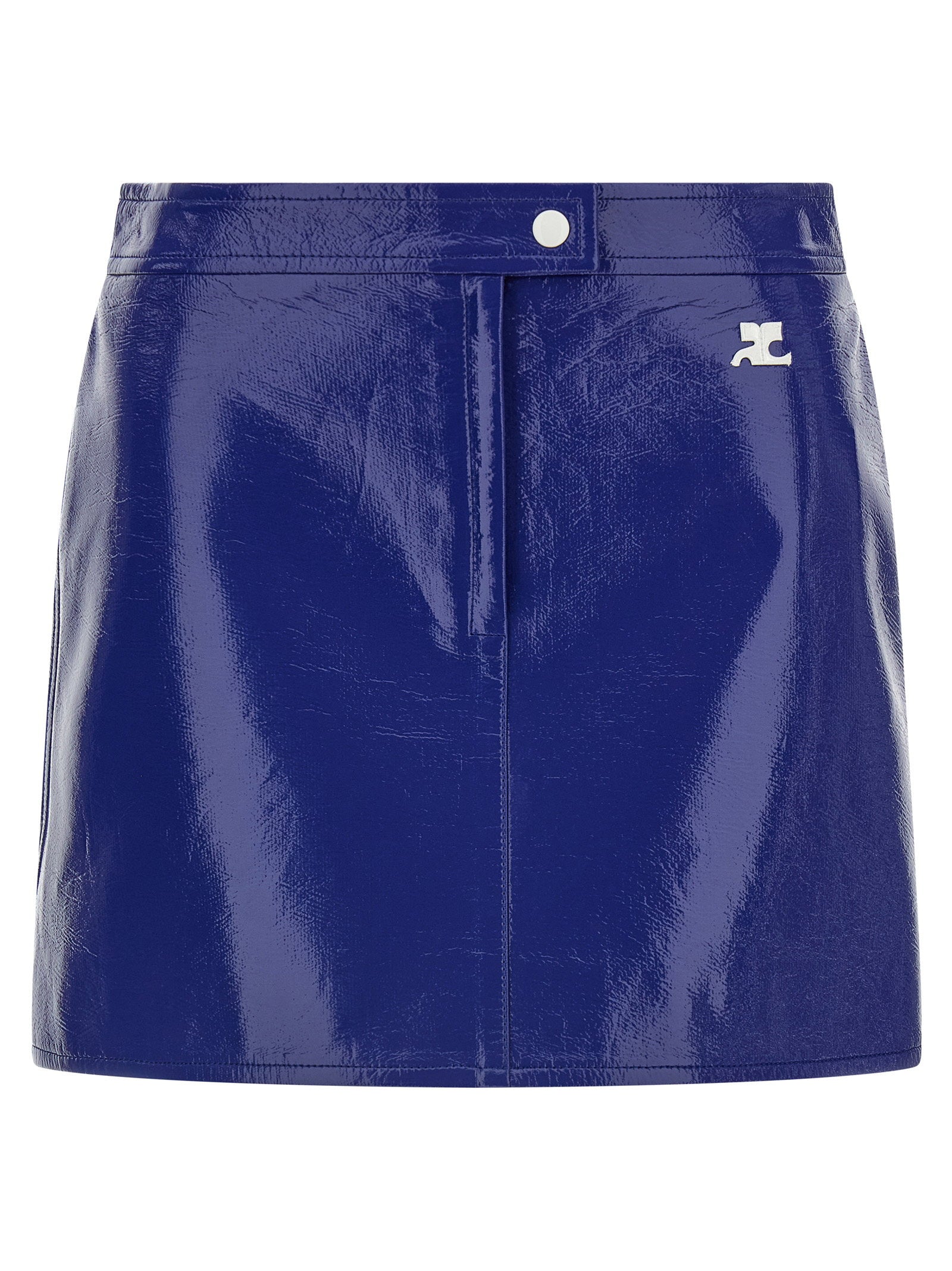 Courreges Reedition Vinyl Skirt – 88% co, 10% pu, 2% ea