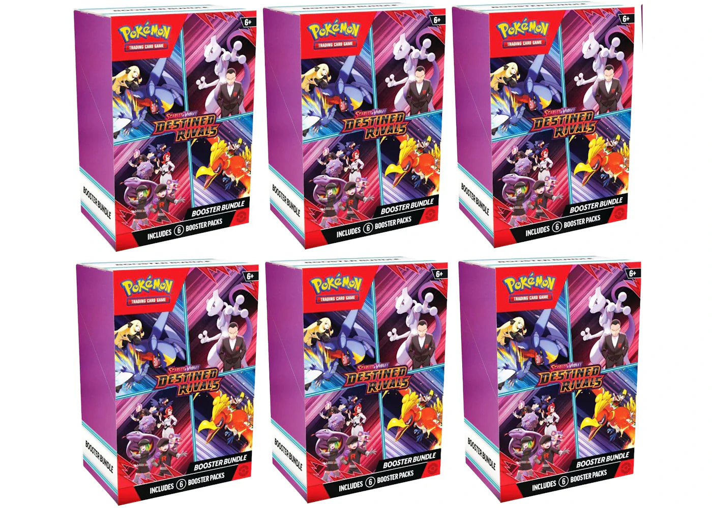 Scarlet violet destined – 2025 Pokémon Scarlet & Violet Destined Rivals Booster Bundle 6x Lot