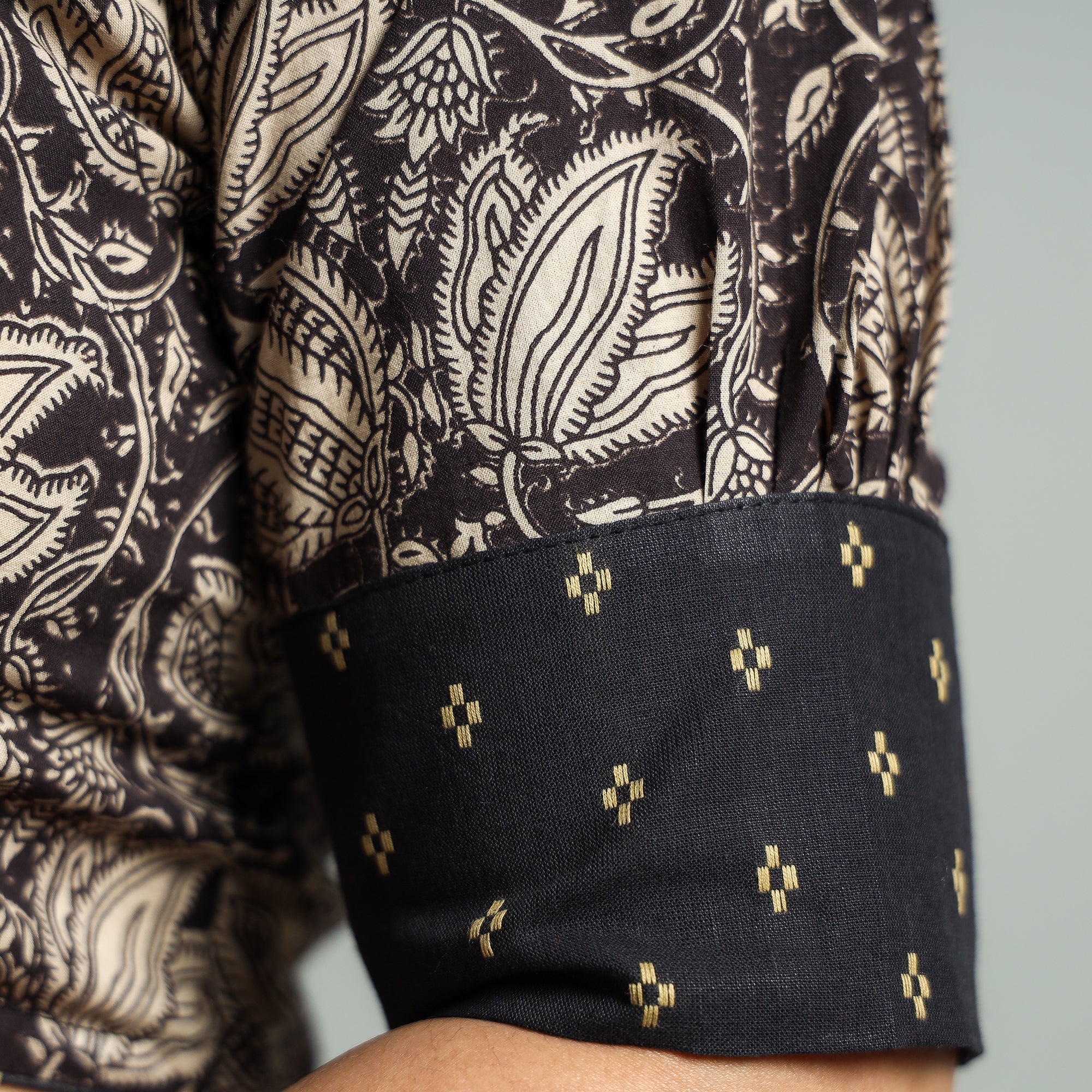 ITOKRI CASUALS Black - Kalamkari Printed Cotton Stitched Blouse - view 4