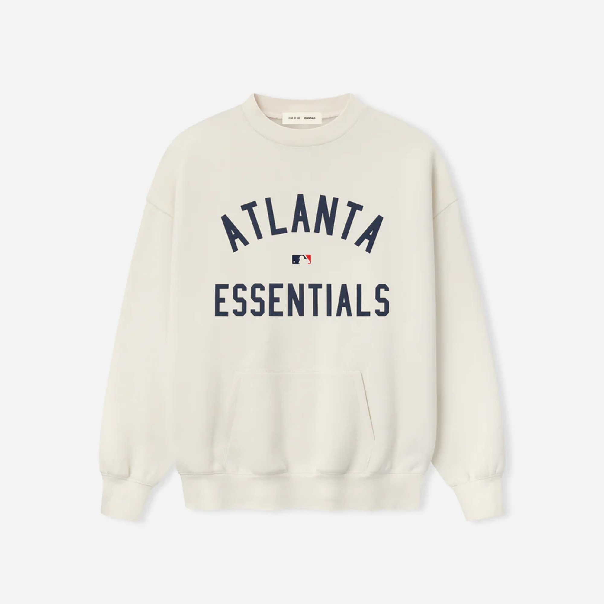 Fear Of God Essentials SS25 Braves Crewneck Cream White