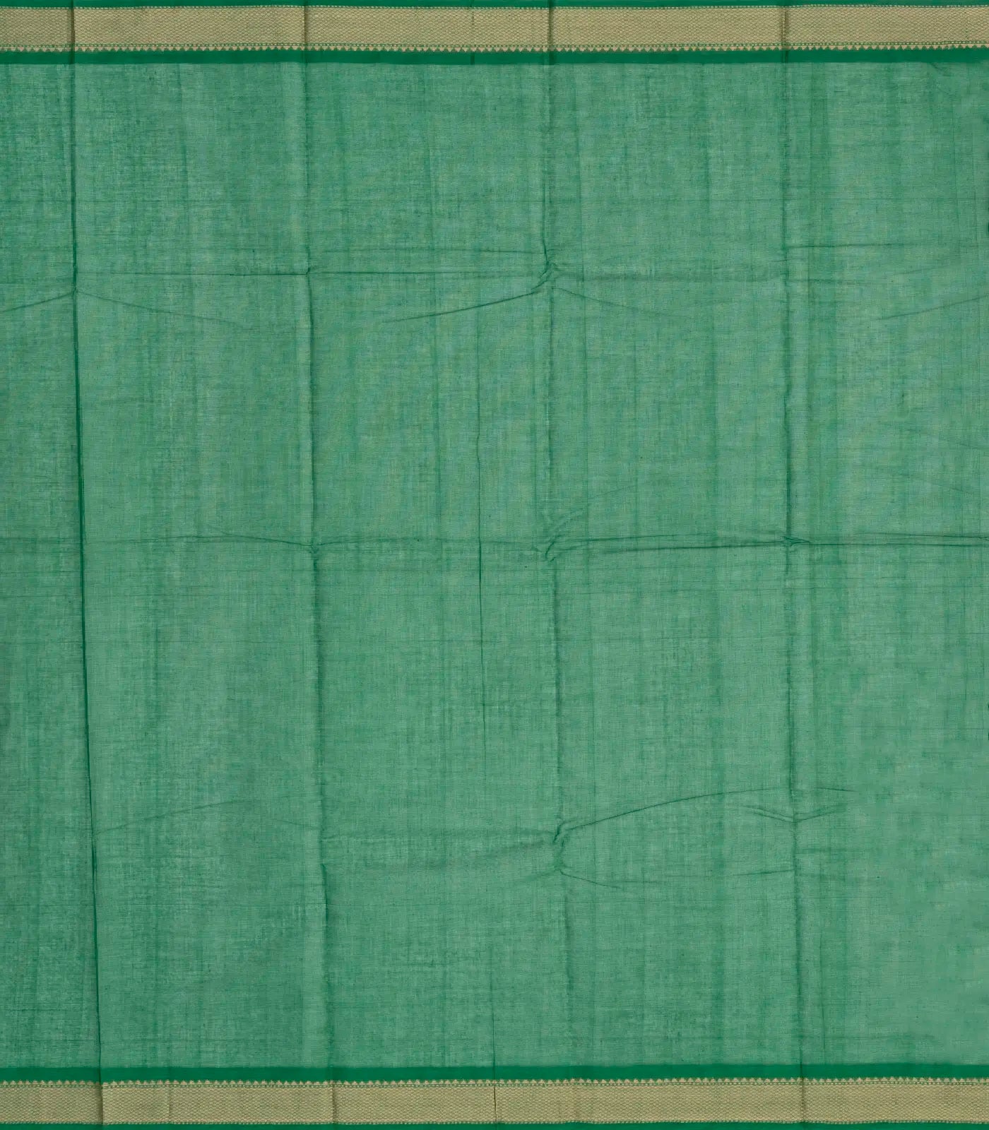 RmKV Green Handloom Kanchi Cotton Saree With Raindrop Buttas - view 4