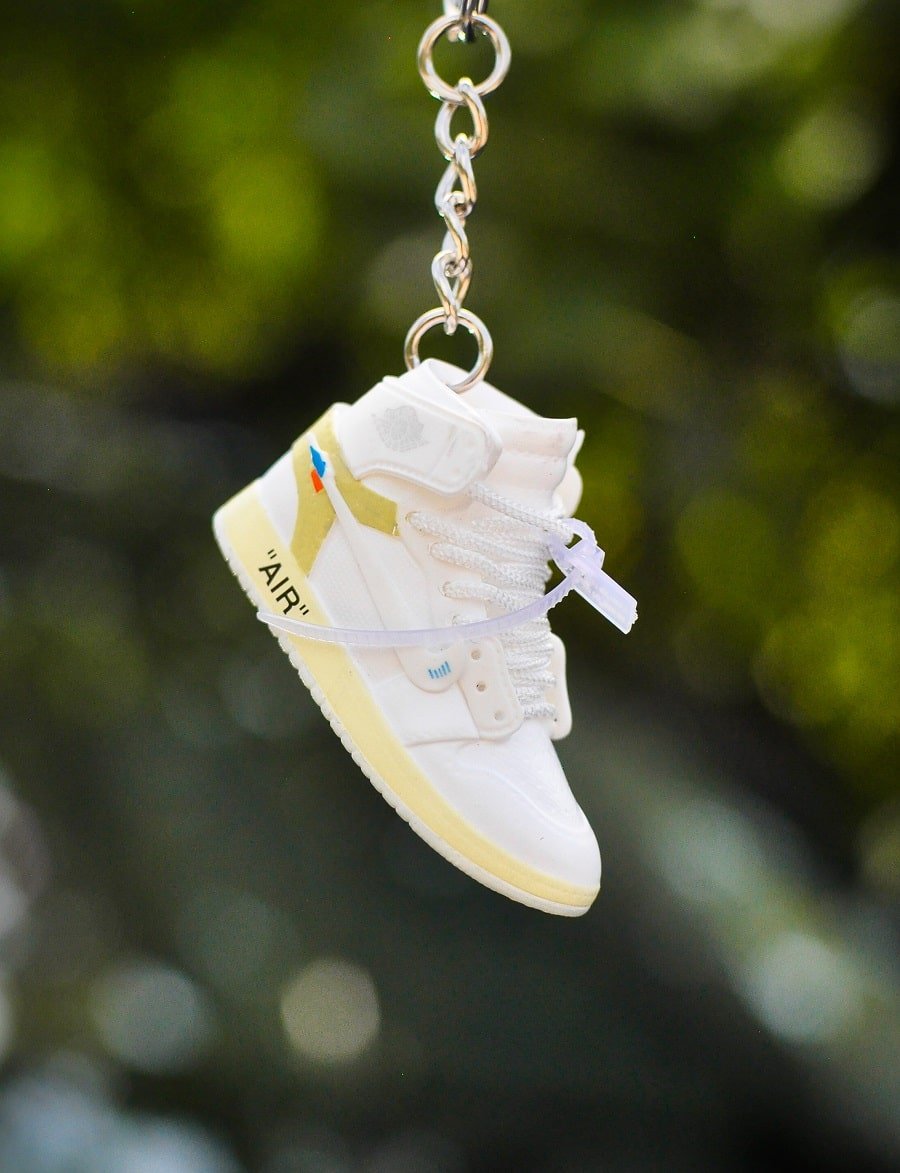 Kicks Machine 3D Sneaker Keychain AJ1 OffWhite White