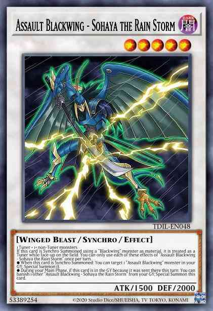 Yu-Gi-Oh! Assault Blackwing - Sohaya the Rain Storm - TDIL-EN048 - Common - 1st Edition