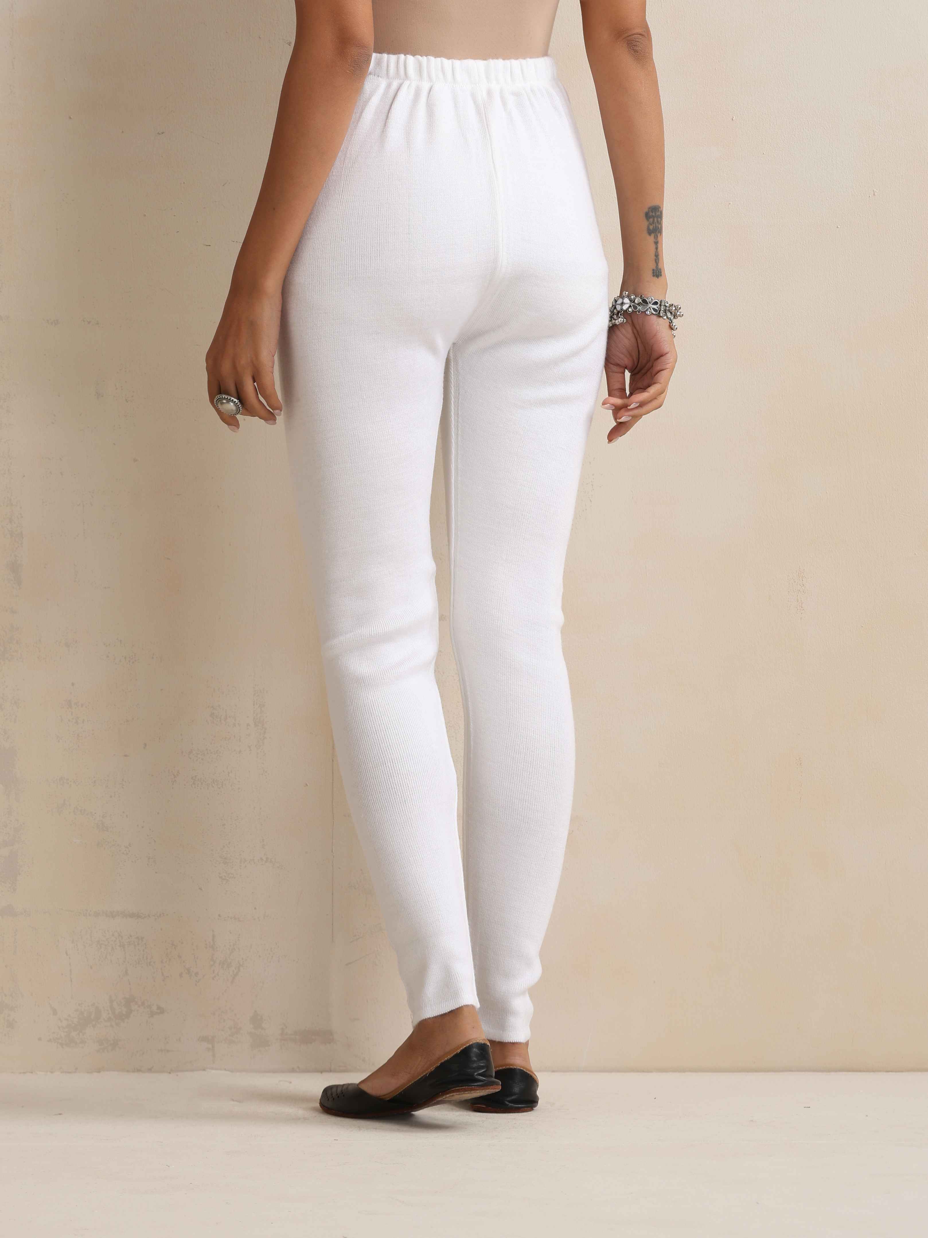 trueBrowns White Woollen Leggings - view 5