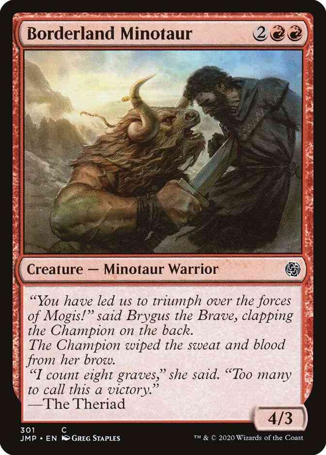 Borderland minotaur 301 – Magic Borderland Minotaur [301] [Jumpstart] [Non-Foil]