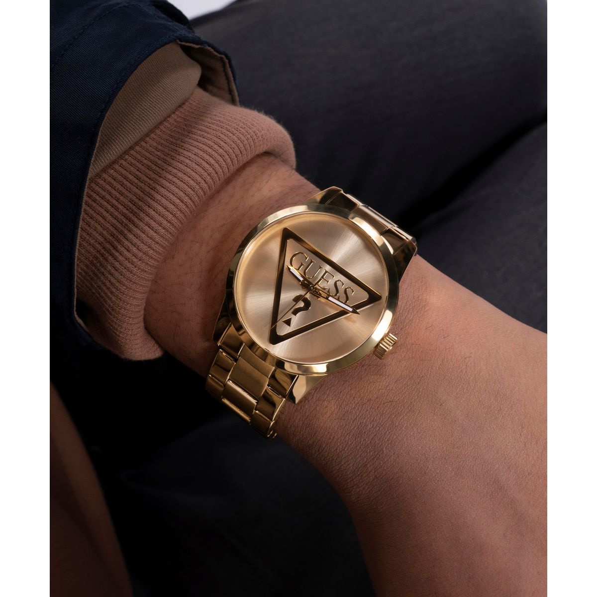 Guess Badge Men Quartz Champagne Dial Analog Stainless Steel Watch GW0782G1 - view 6