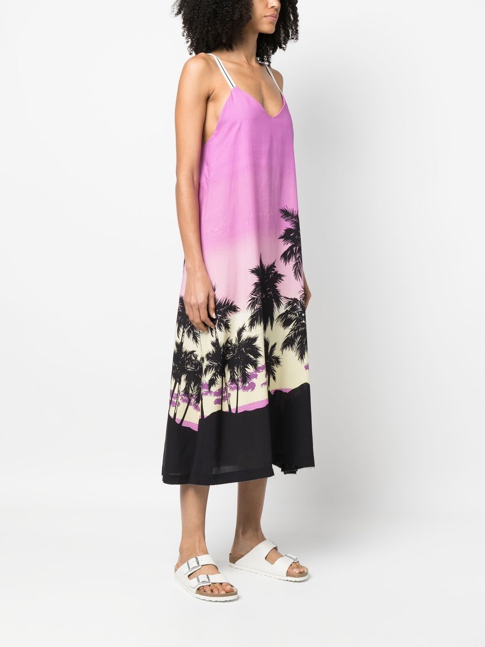 Palm Angels Sunset print midi dress - view 2