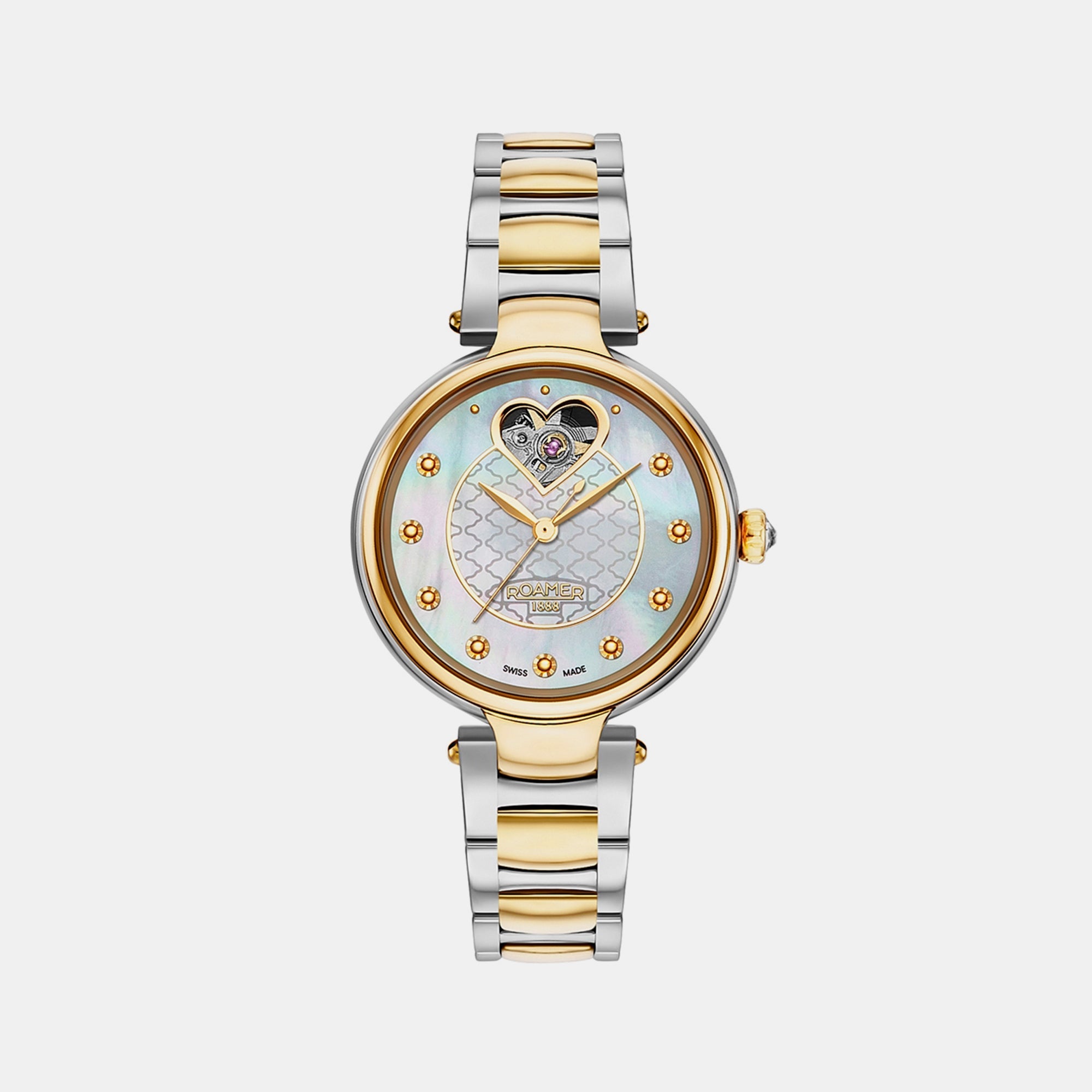 Roamer Dreamline I Women Quartz Mother Of Pearl Dial Analog Stainless Steel Watch 557661 47 19 50