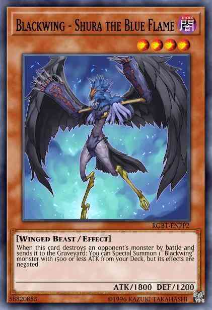 Yu-Gi-Oh! Blackwing - Shura the Blue Flame - DP11-EN004 - Rare - 1st Edition