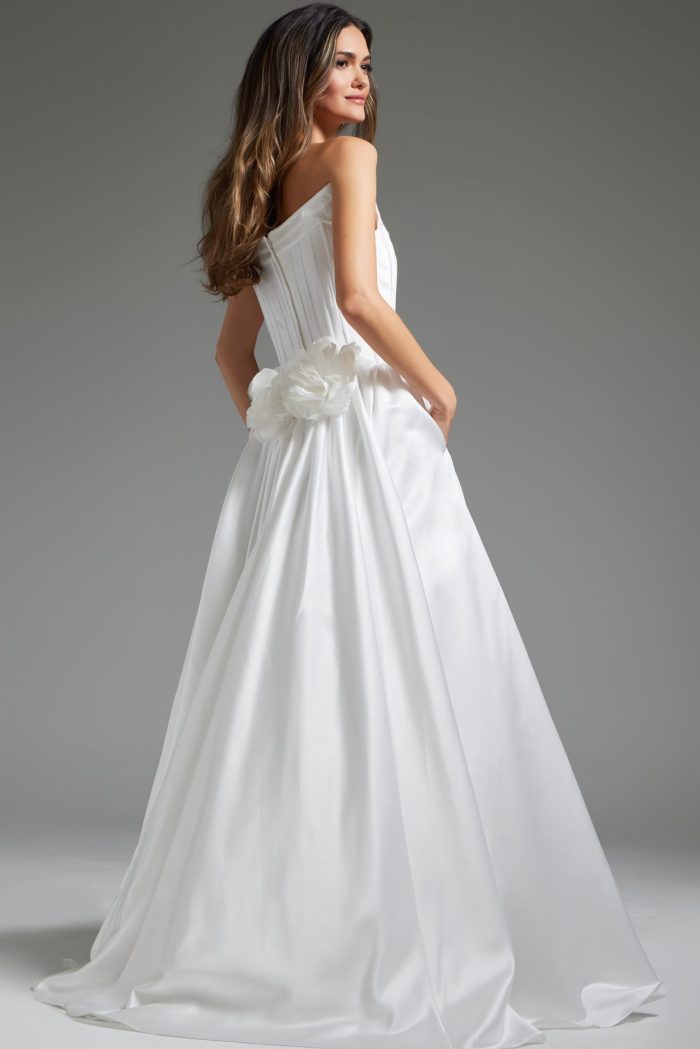 Jovani JB40784 A Line Bridal Long Wedding Dress - view 5