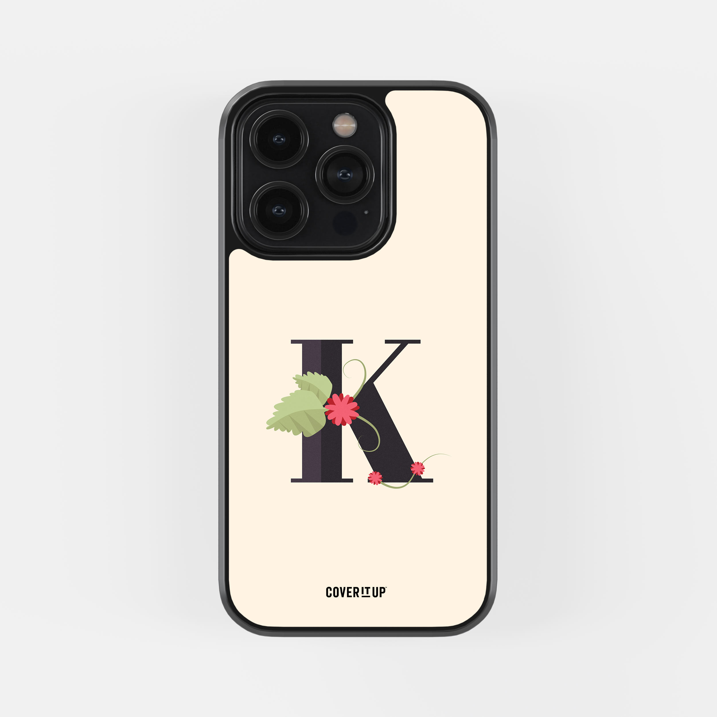 Design Phone Cases Limited Edition Floral Initial Glass Case - view 23