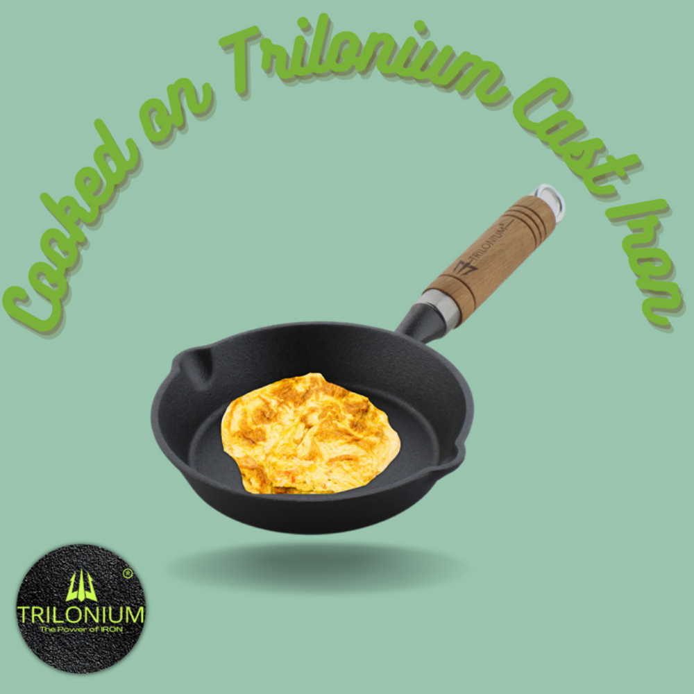 Trilonium Triple Seasoned Cast Iron Sleek WHS6 Skillet Fry Pan | Gas & Induction Compatible | Black - view 9