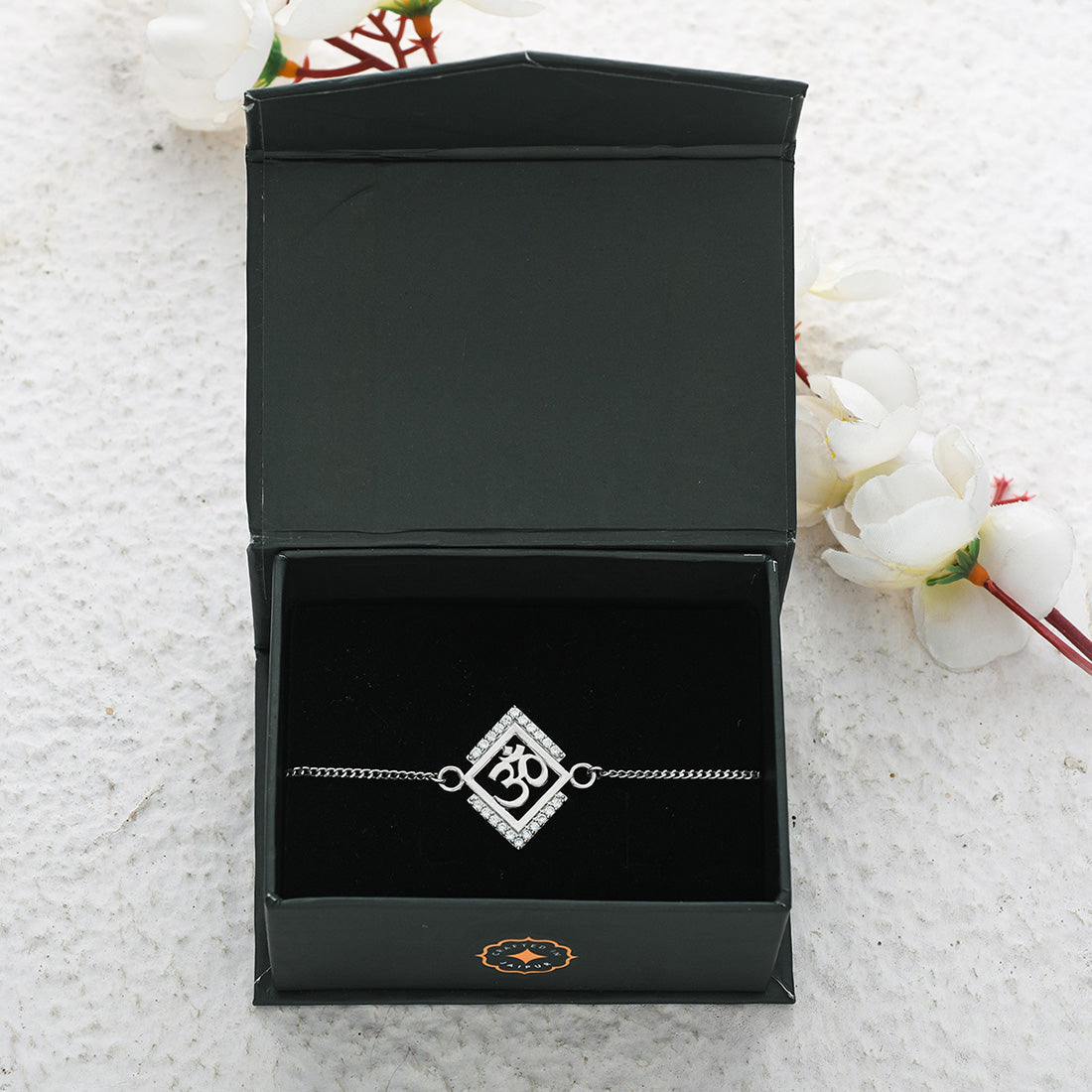 trueBrowns Men 925 Sterling Silver Precious Om Bracelet - view 2
