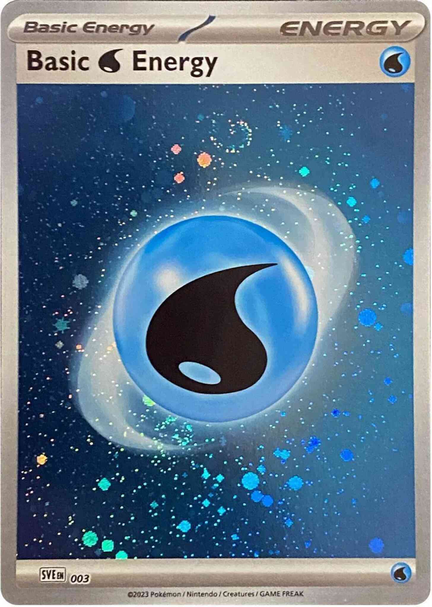 Pokémon Basic Water Energy - 003 - Common [sve-003] [Cosmos Holo]