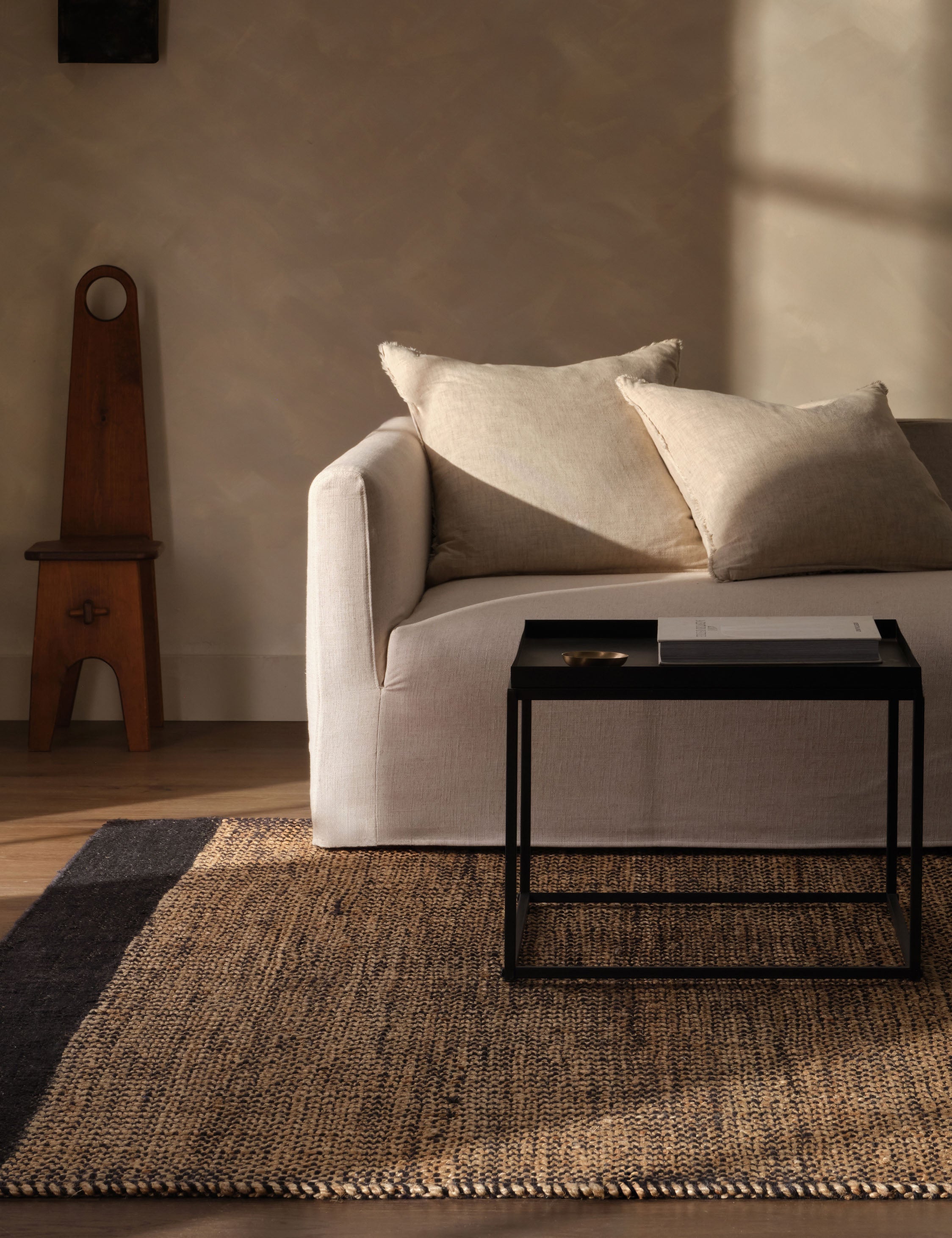 Lulu and Georgia Yves Handwoven Jute Rug – Black - view 3