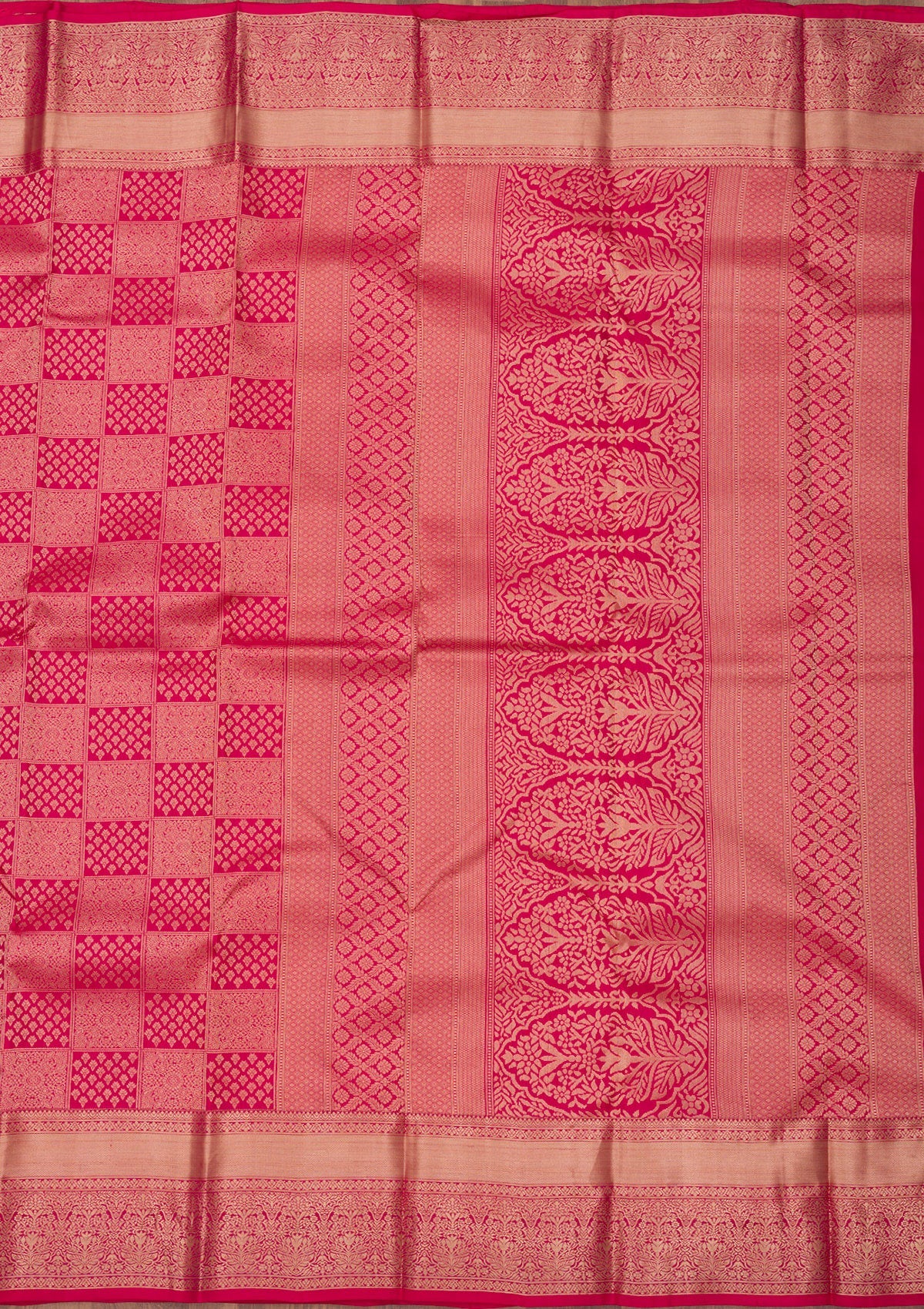 Koskii Rani Pink Zariwork Pure Silk Saree – Women's - view 5