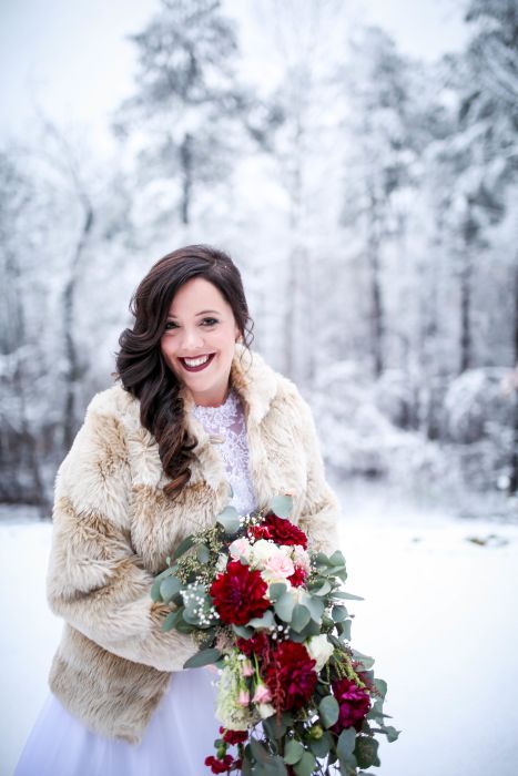 fiftyflowers.com Burgundy Winter Wonderland Wedding - view 2