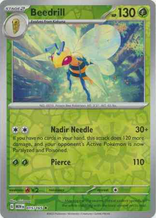Rare sv035-015 reverse – Pokémon Beedrill - 015/165 - Rare [sv035-015] [Reverse Holo]