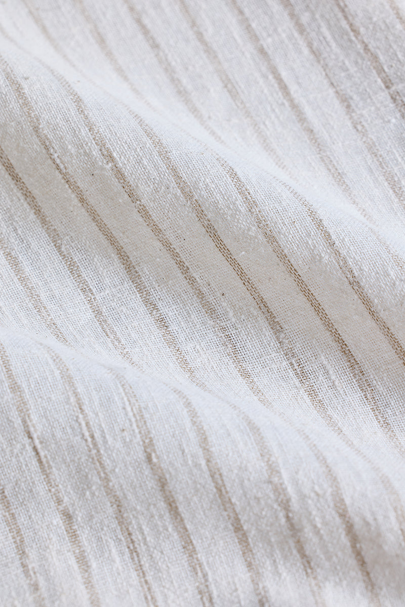 SNITCH Beige Cuban Stripes Shirt - view 8