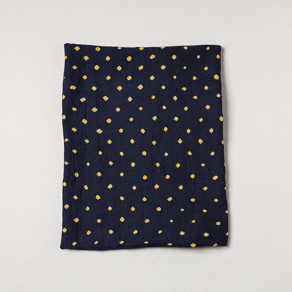 KACHCHH JI CHHAAP Black - Kutch Bandhani Tie-Dye Soft Cotton Precut Fabric (0.8 meter)