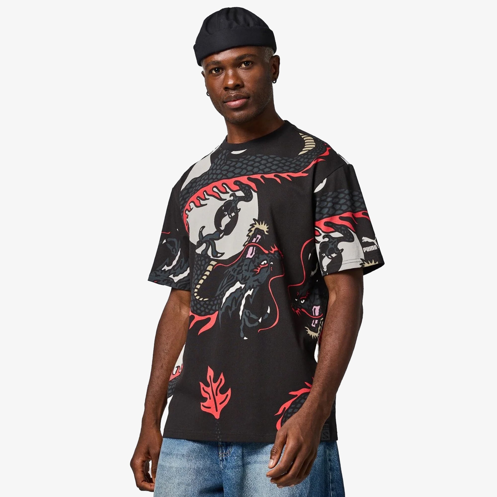 Puma | x STAPLE AOP TEE { BLACK