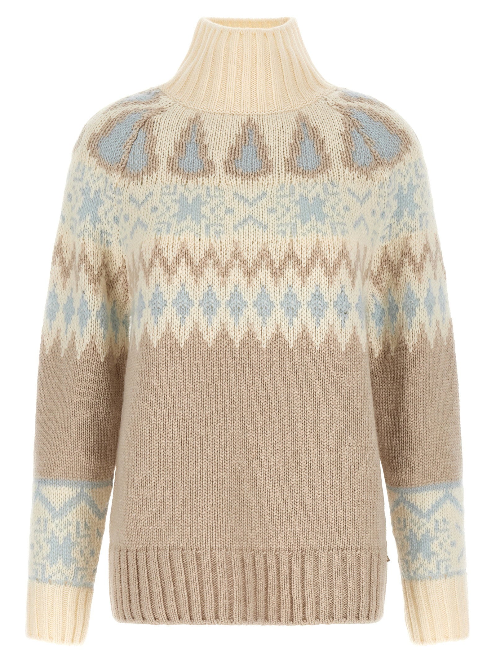 Herno Wool And Cashmere Sweater With Intarsia