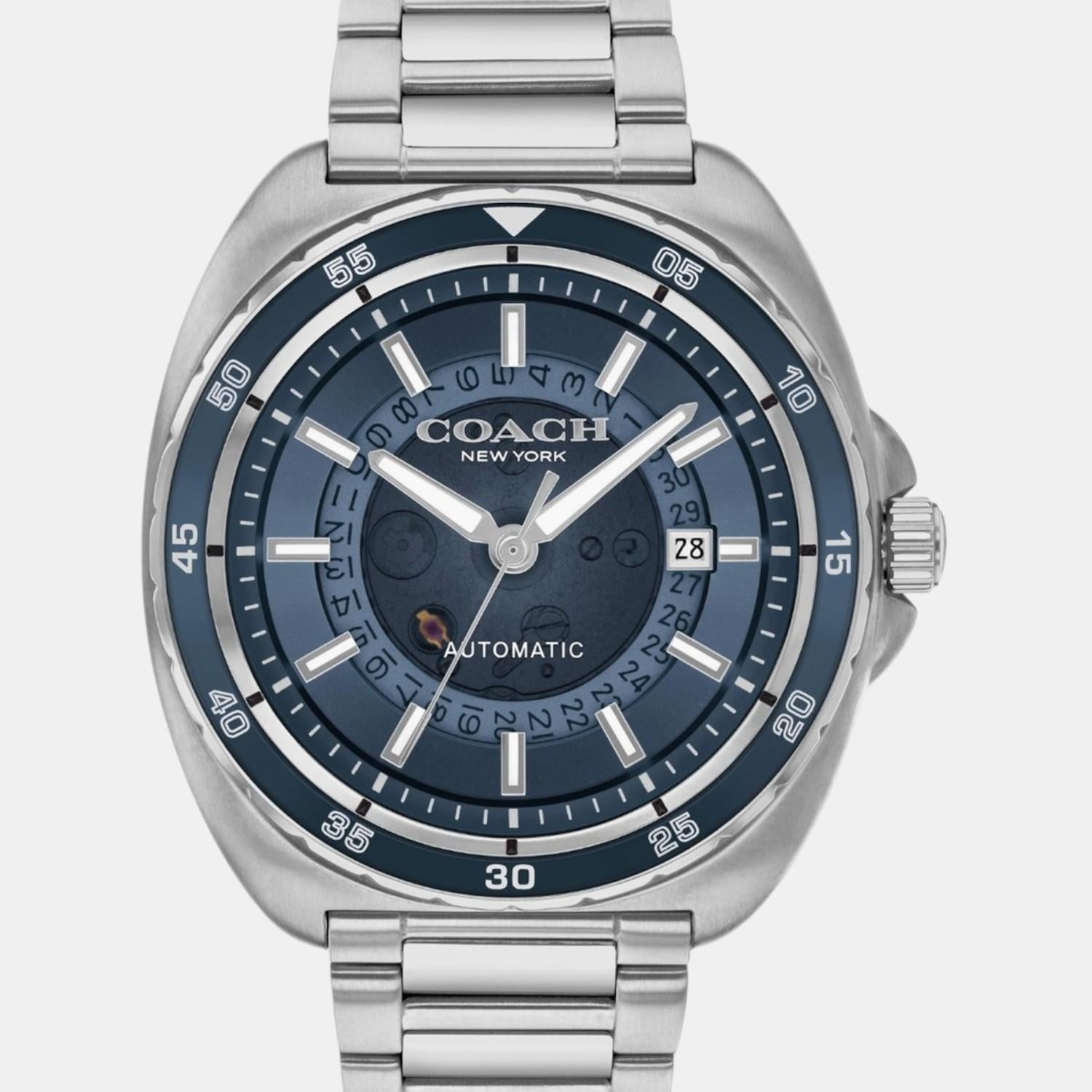 Coach Charter Men Automatic Blue Dial Analog Stainless Steel Watch 14602711 - view 4