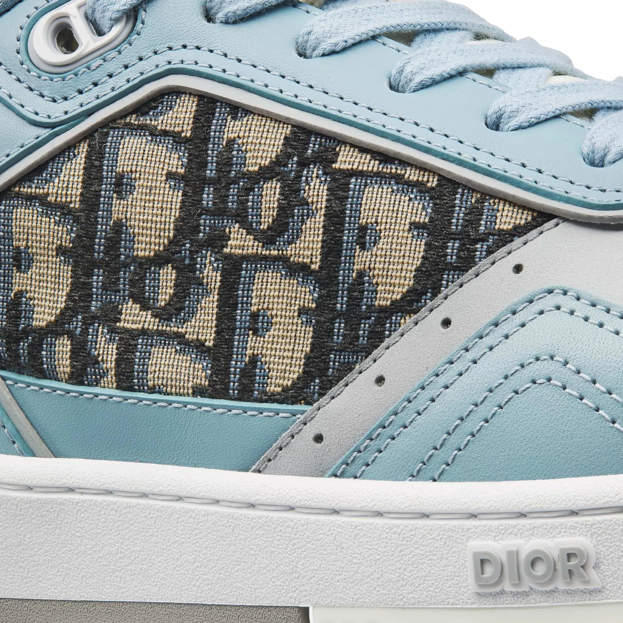 Dior B27 Oblique Light Blue White Low Top Sneaker - view 7