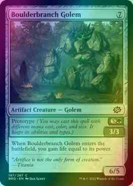 Boulderbranch golem 197 – Magic Boulderbranch Golem [197] [The Brothers' War] [Foil]