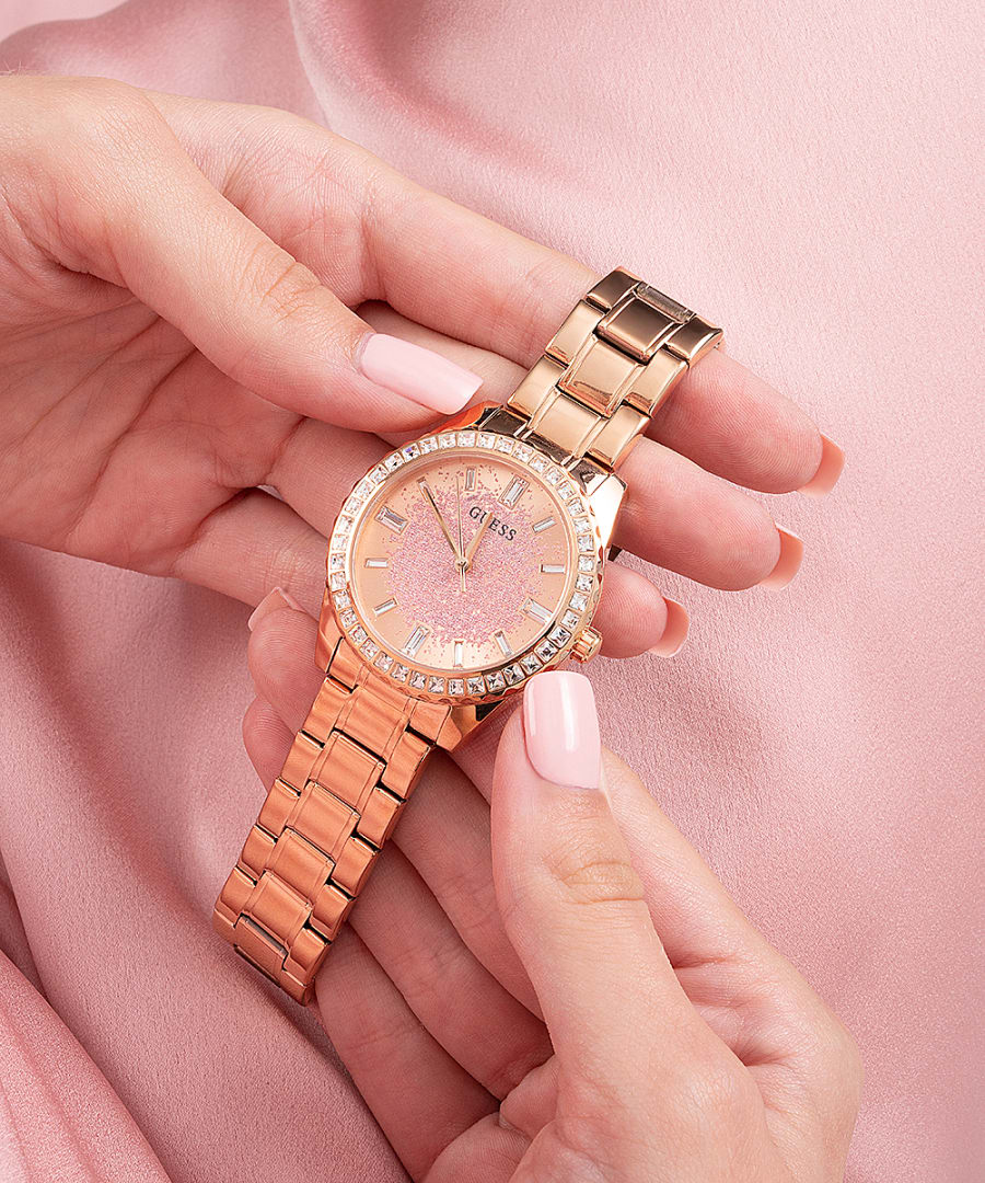 Guess Glitter Burst Rose Gold Dial Women 38mm - view 3