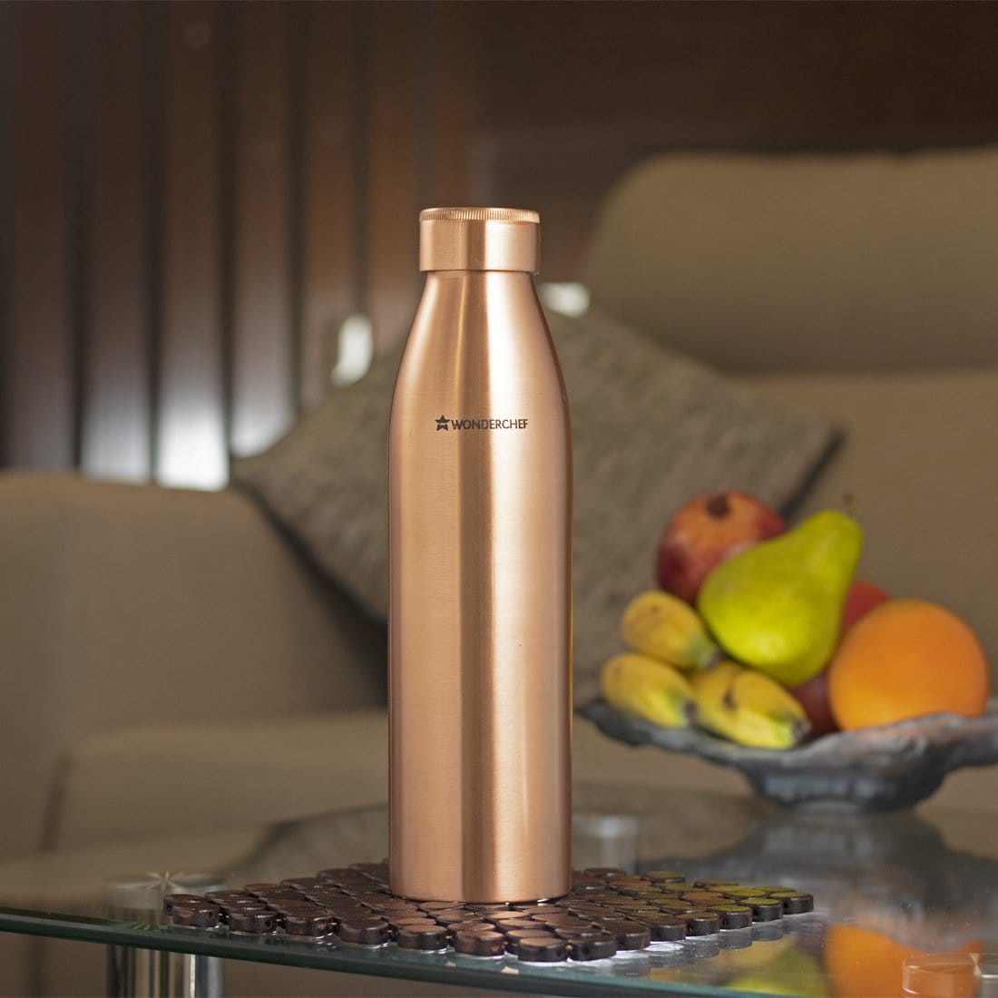 Wonderchef Cu Classic Single Wall Water Bottle, 1000ml. - view 7