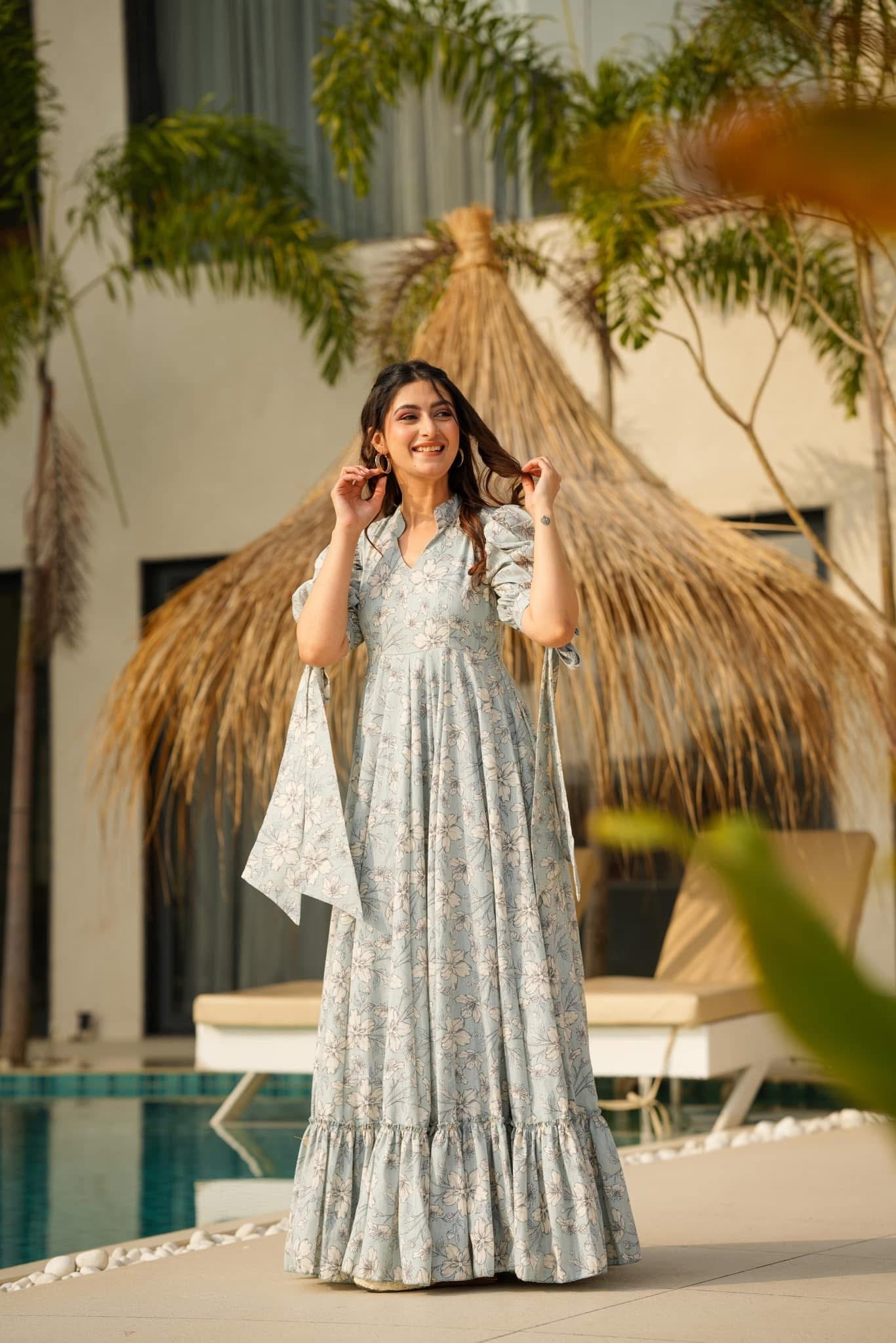 Idaho-o tracy cotton floor length dress