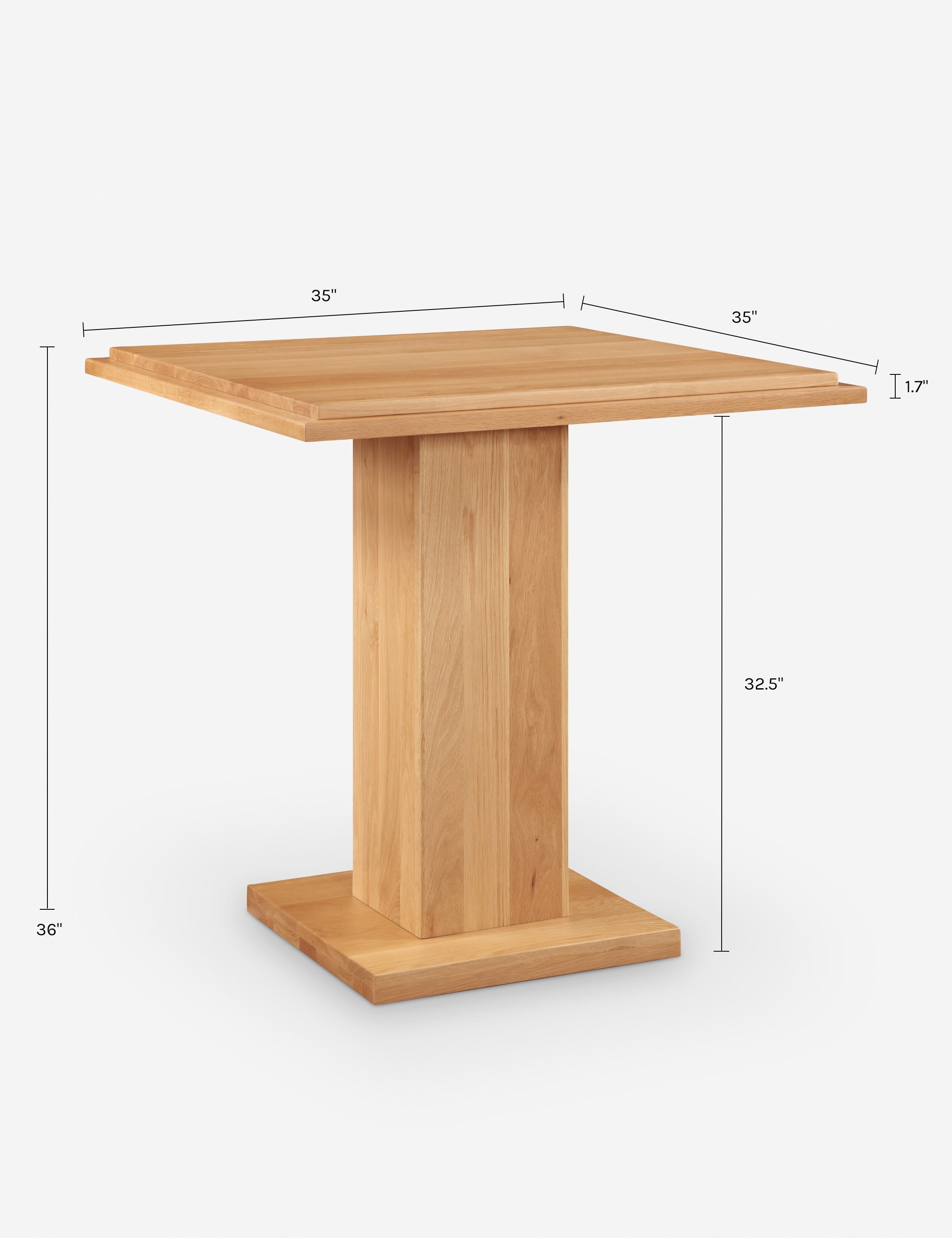 Lulu and Georgia Severo Square Counter Table – Natural - view 5