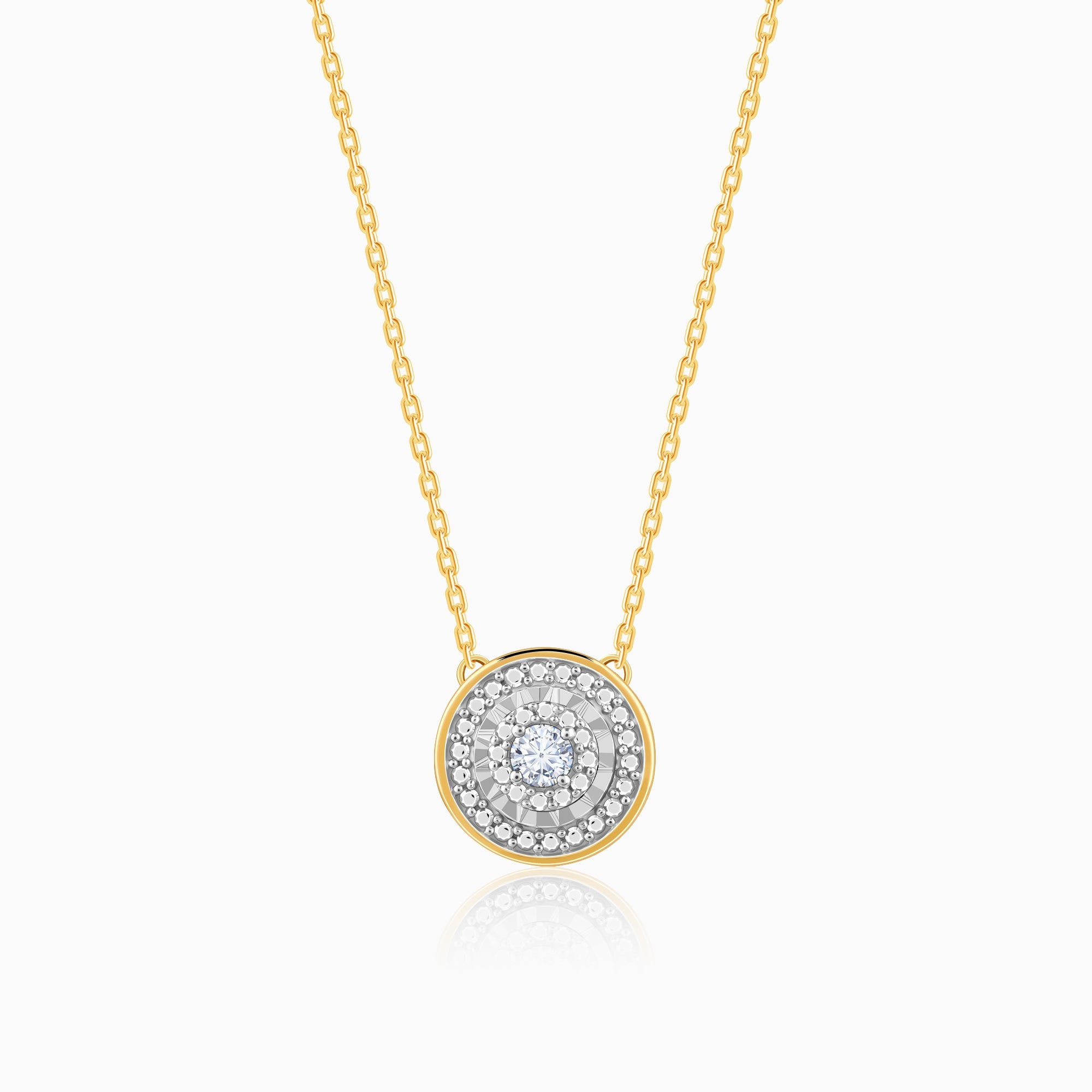 GIVA Jewellery Gold Gorgeous Cluster Diamond Necklace