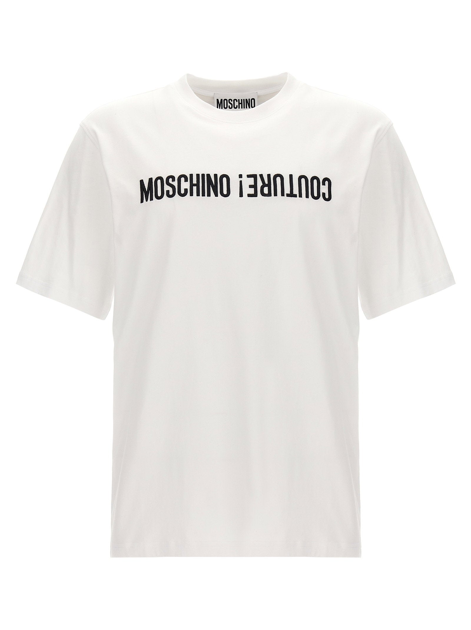 Moschino Logo Embroidery T-shirt – 100% cotton