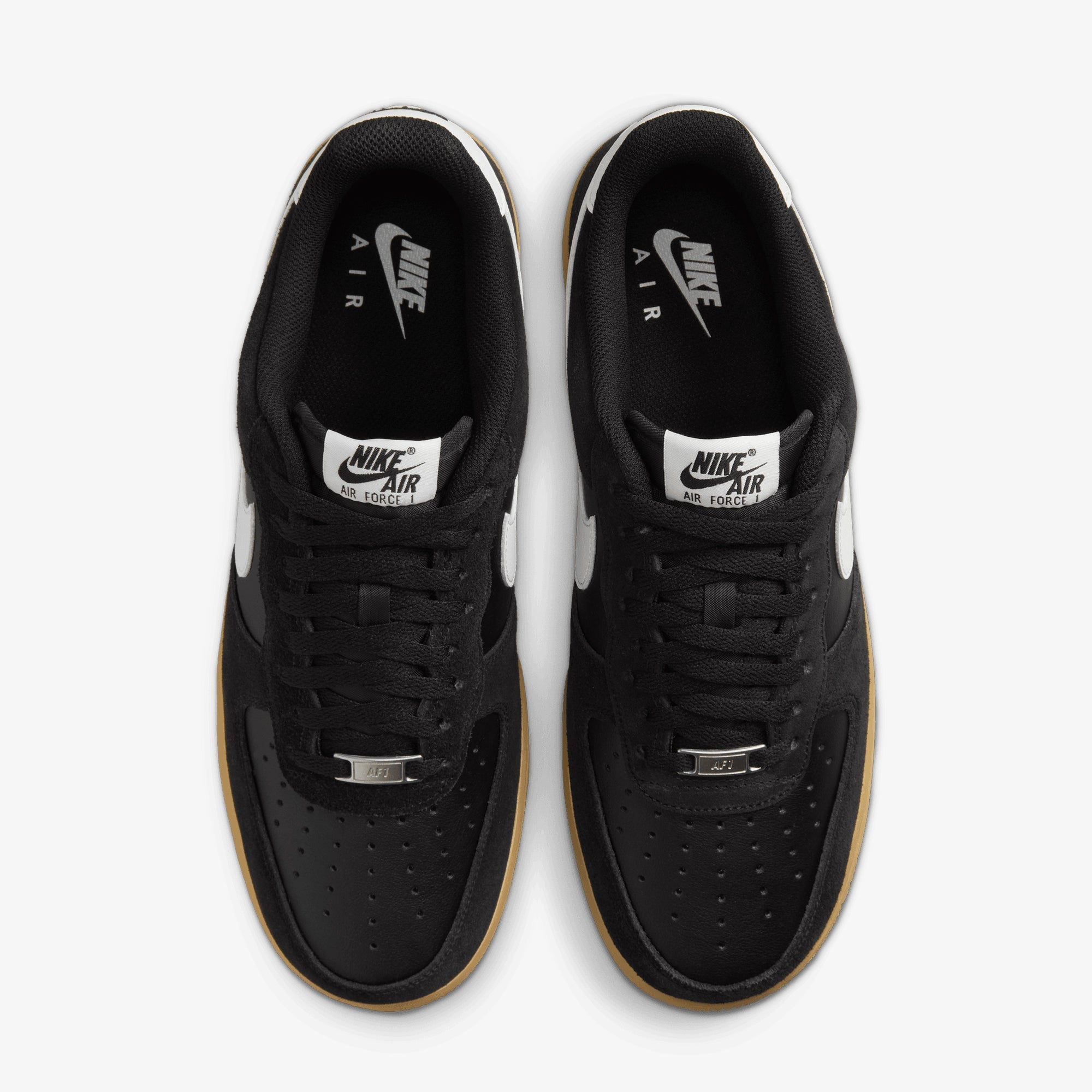 Nike | Air Force 1'07 Lv8 { Black/summit White-gum Light Brown - view 2