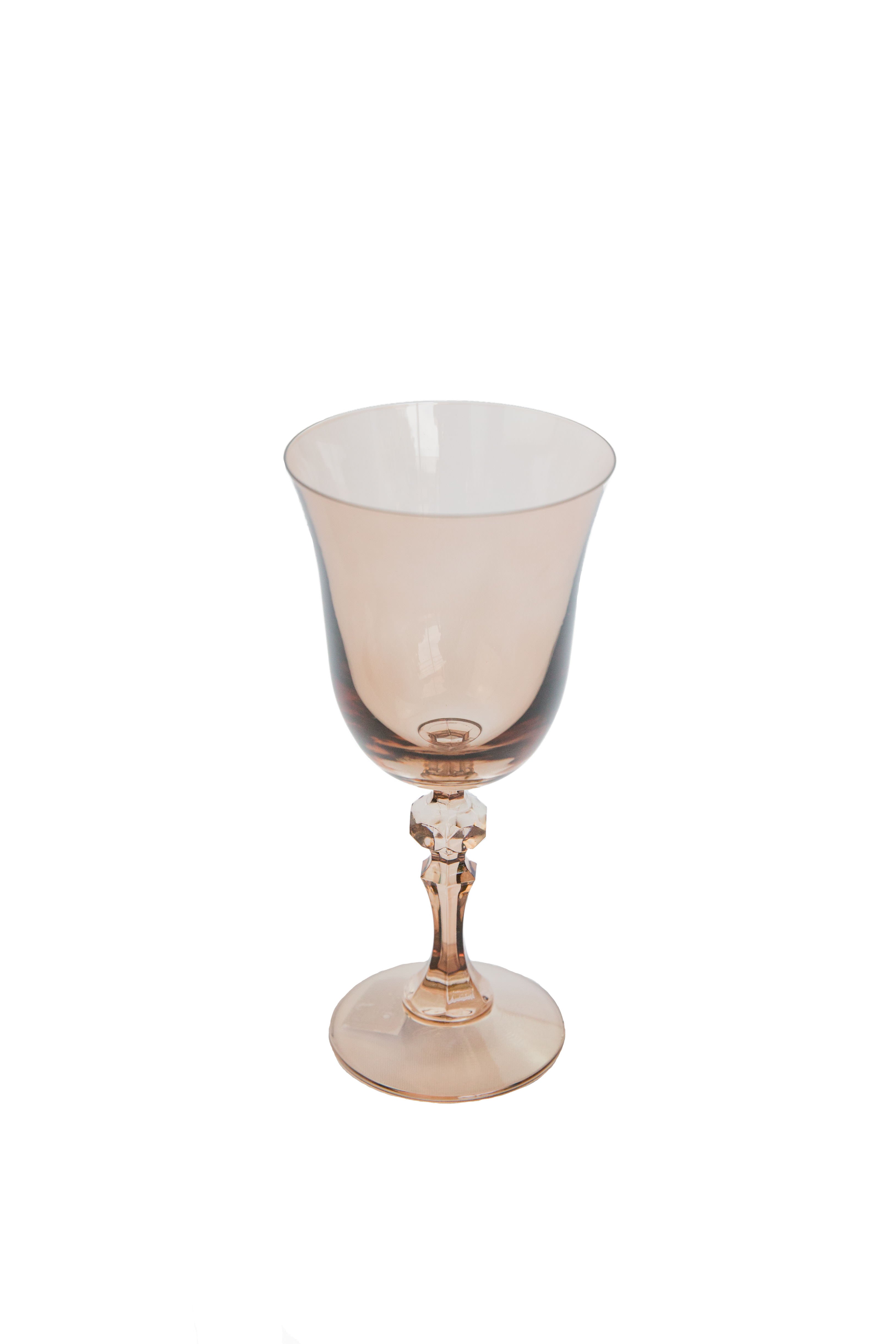Estelle Colored Glass Estelle Colored Regal Goblet - Set of 6 {Mocha Mousse (Our Amber Smoke)} - view 7