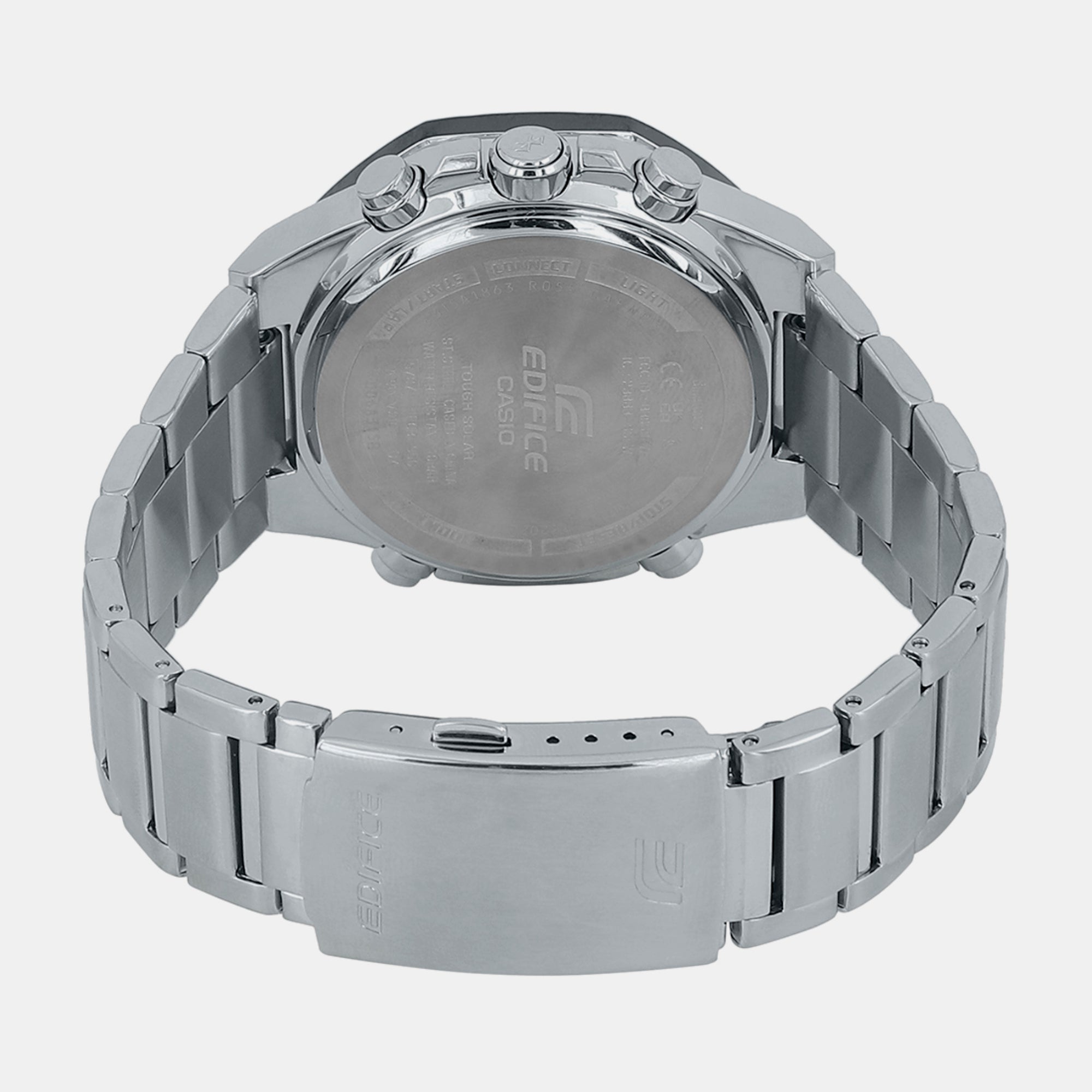 Casio Edifice Men Quartz Black Dial Analog-Digital Stainless Steel Watch EX554 - view 4